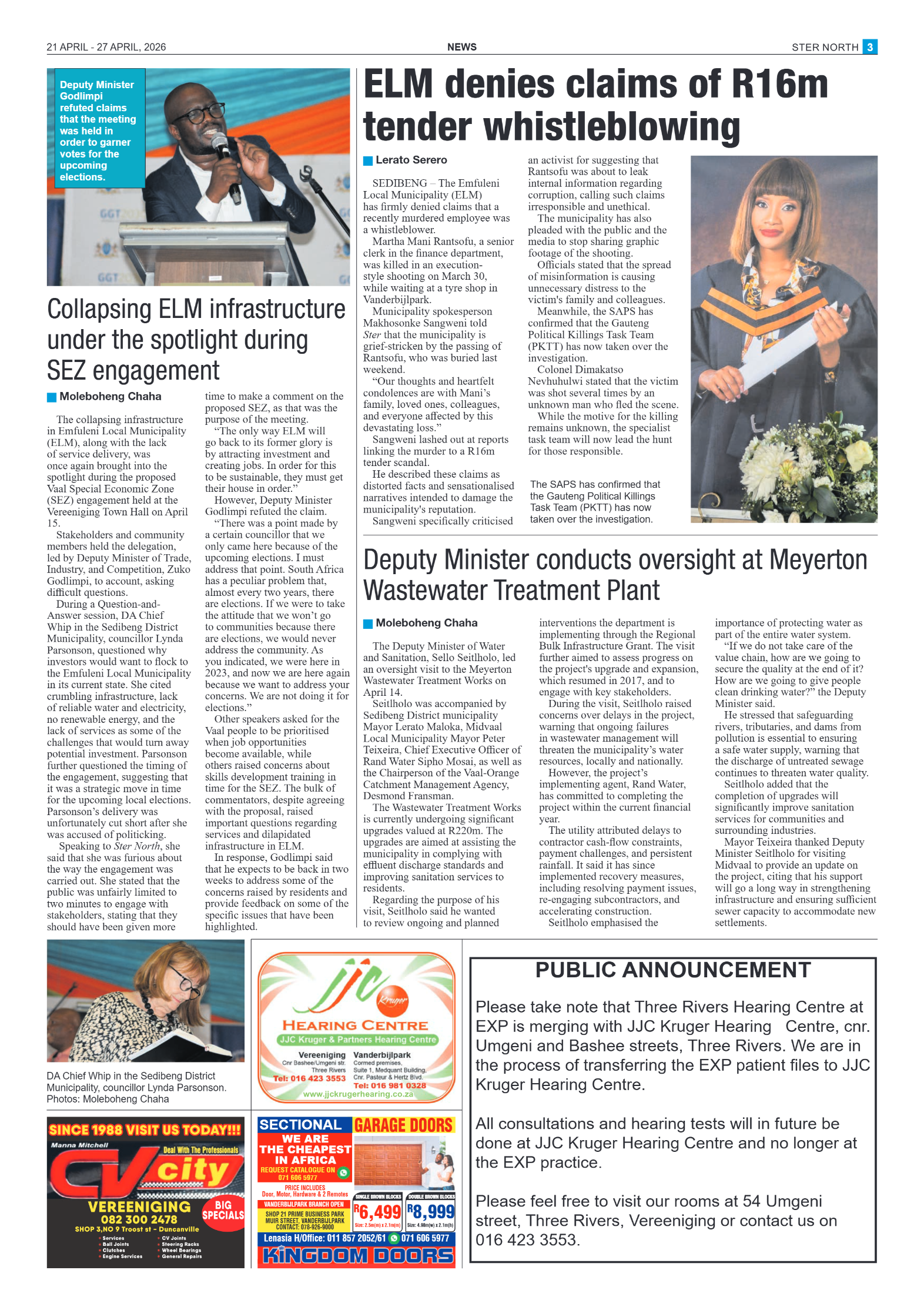 Ster North – 21 April 2026 page 3