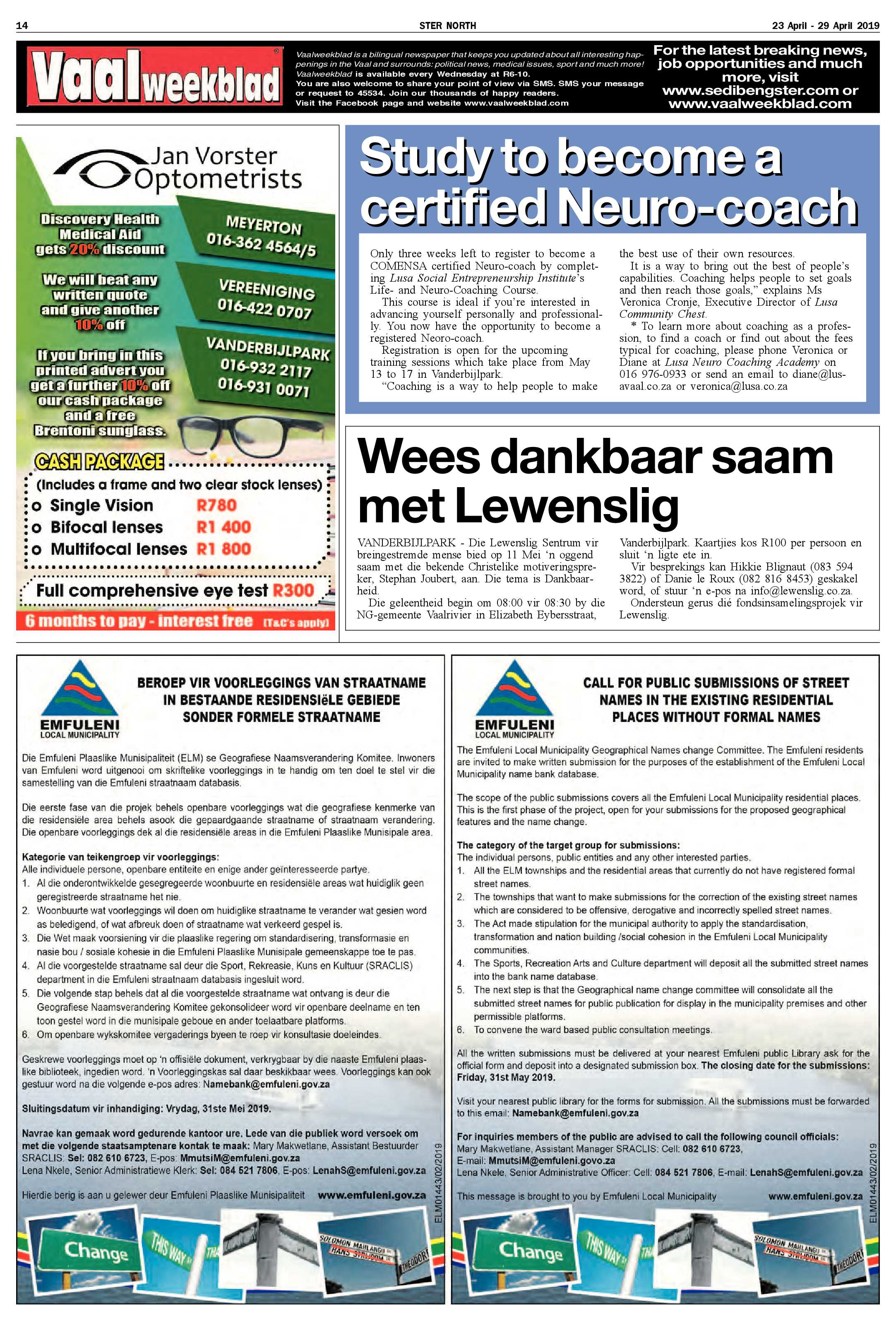 Ster North 23 – 29 April 2019 page 14