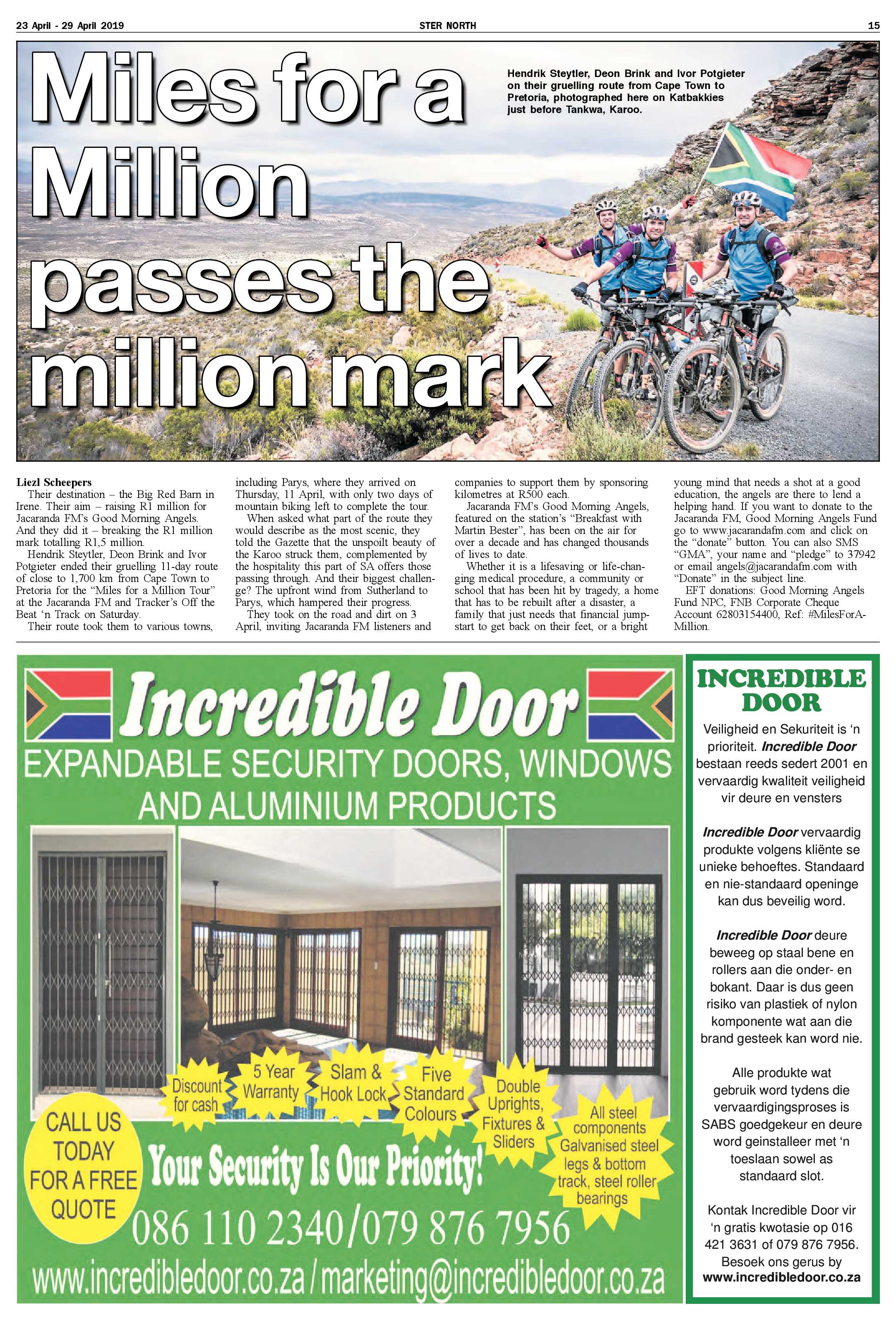 Ster North 23 – 29 April 2019 page 15