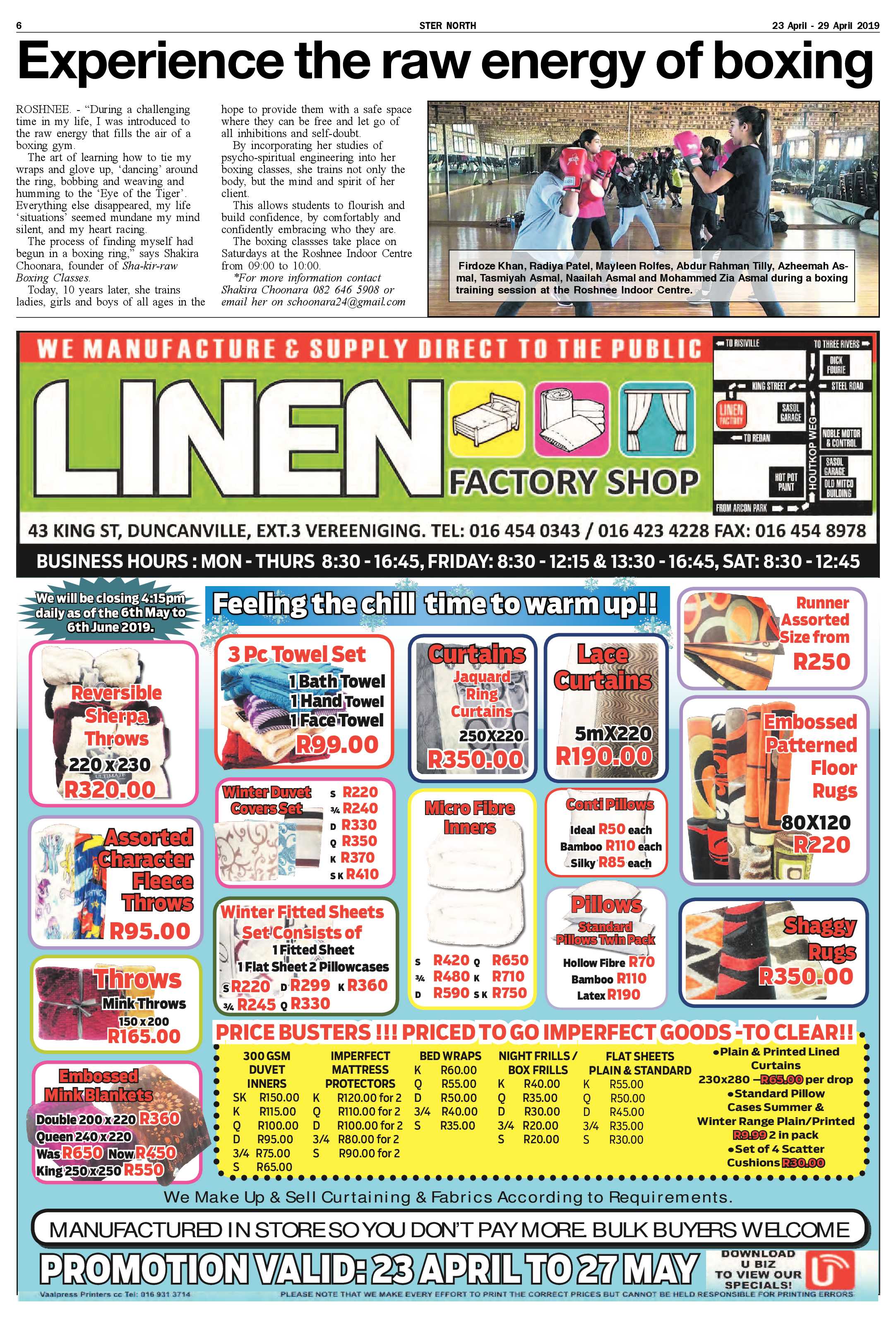 Ster North 23 – 29 April 2019 page 6