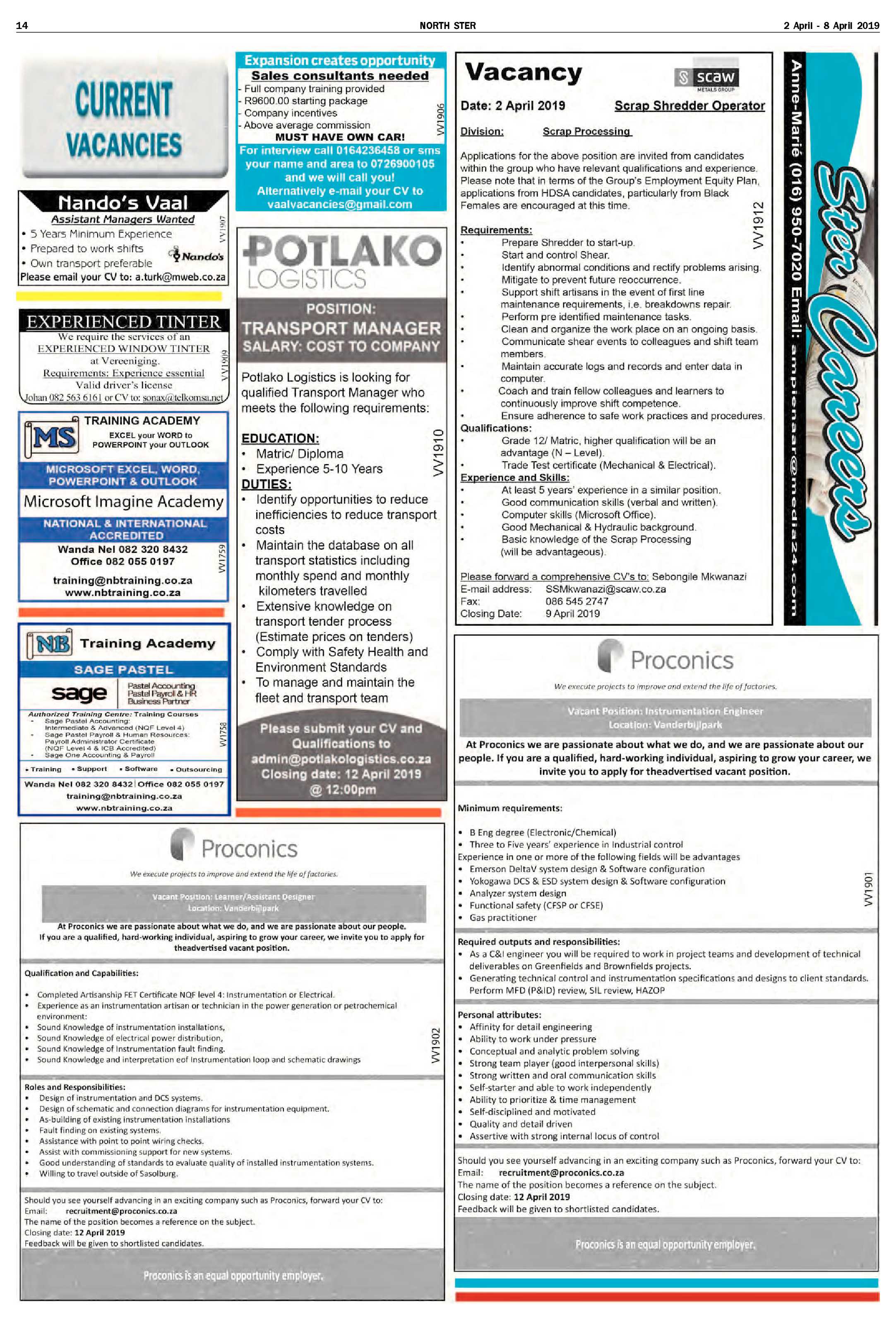 Ster North 2 – 8 April 2019 page 14