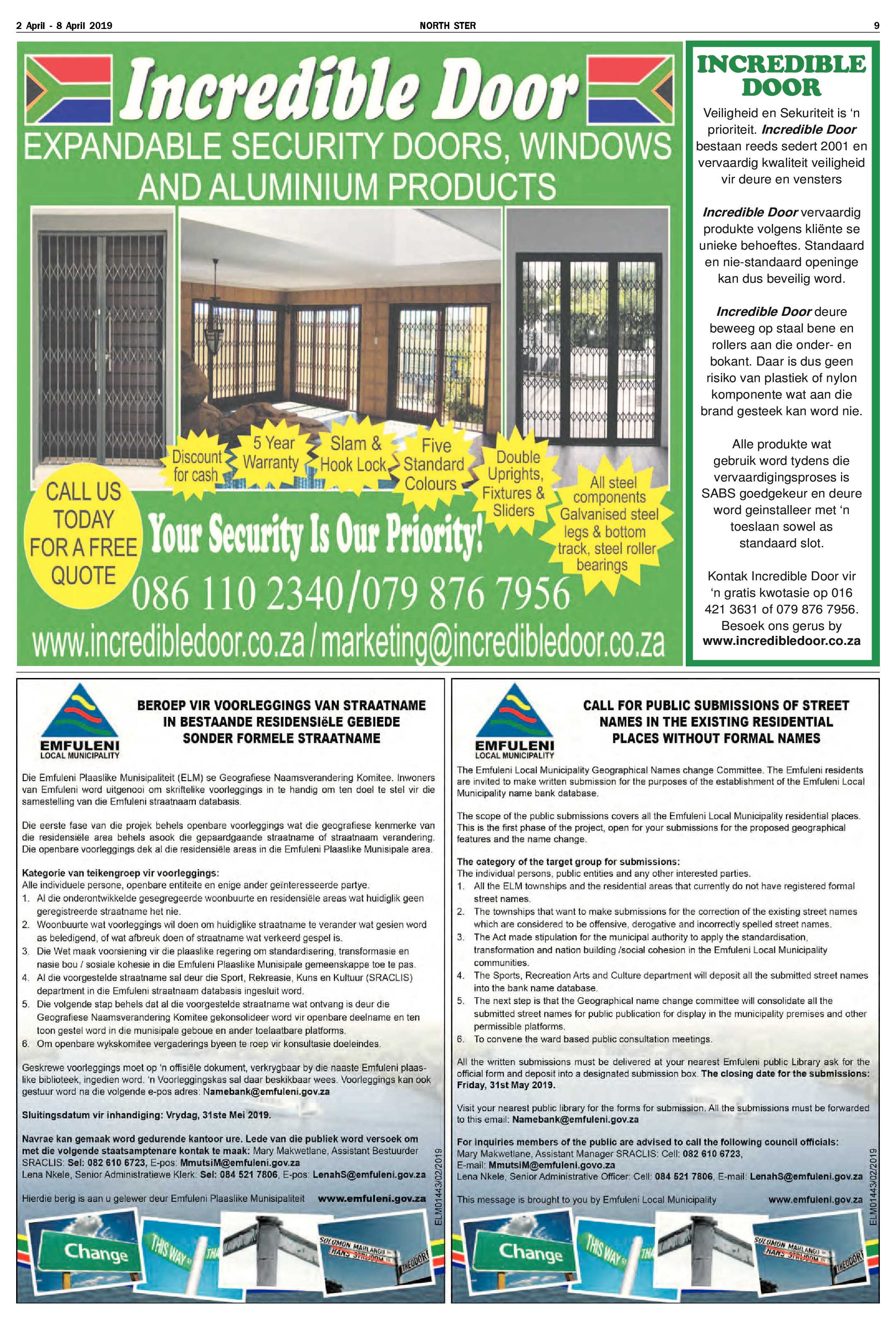 Ster North 2 – 8 April 2019 page 9