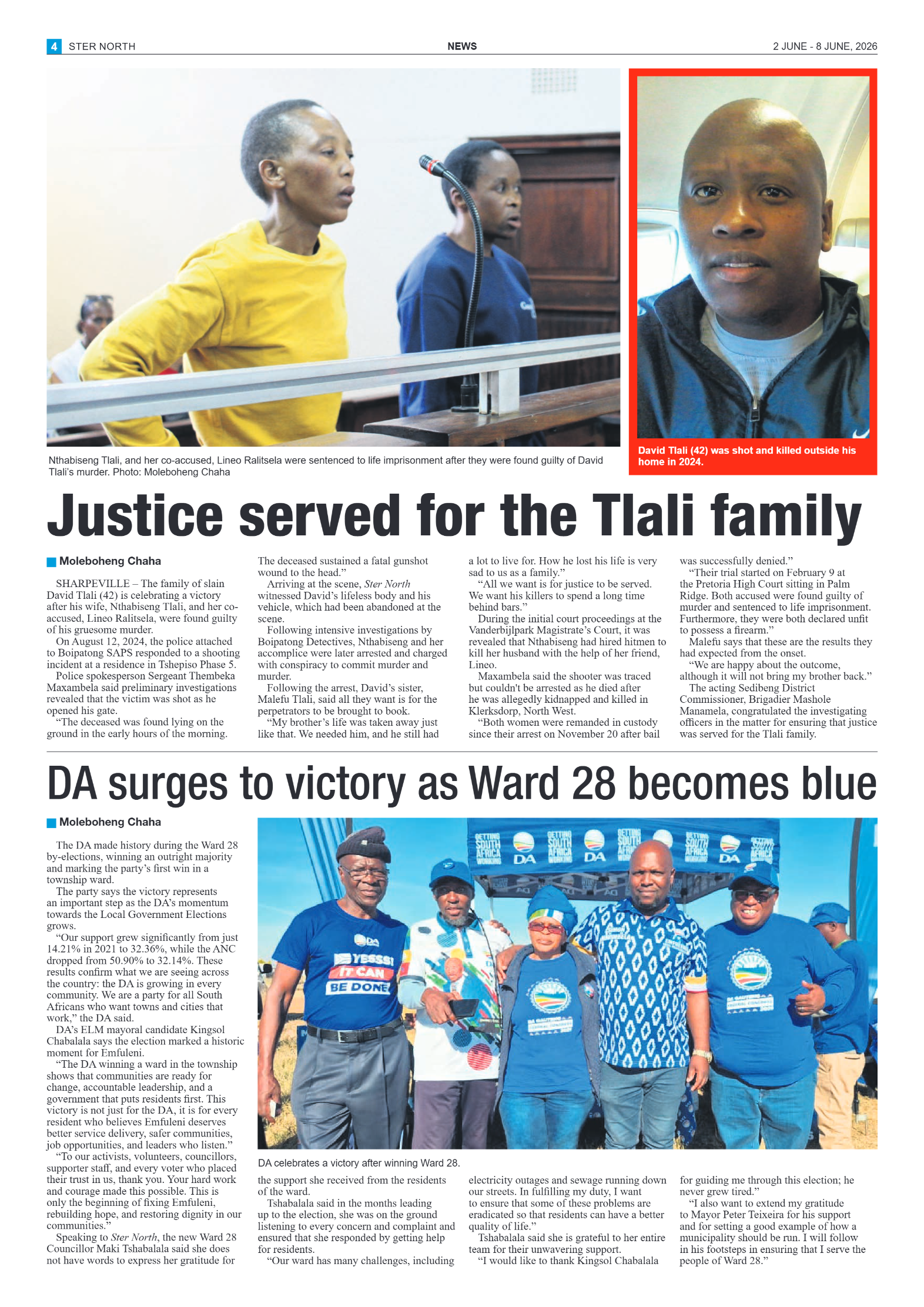 Ster North – 2 June 2026 page 4