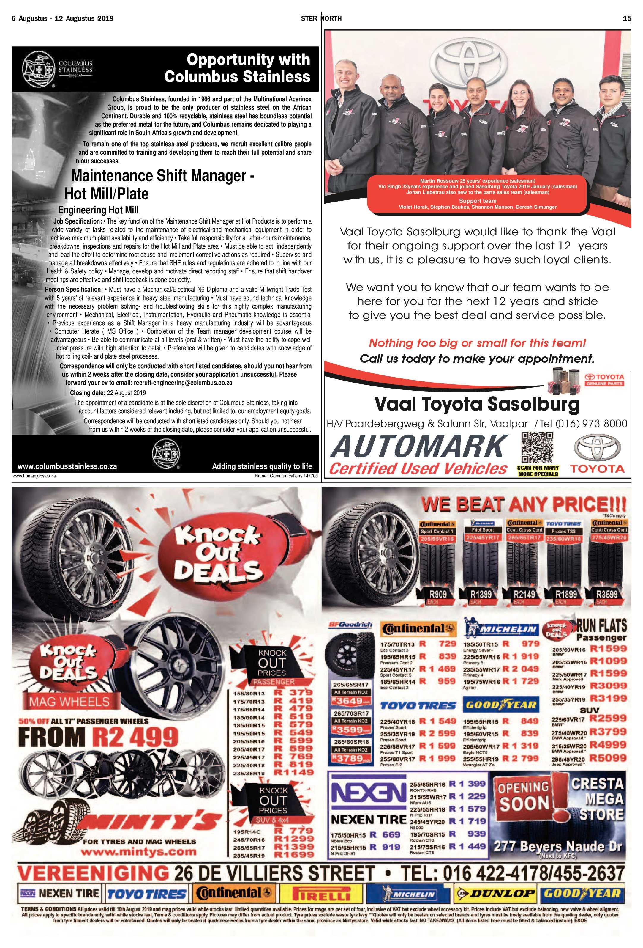 Ster North 6 – 12 Augustus 2019 page 15