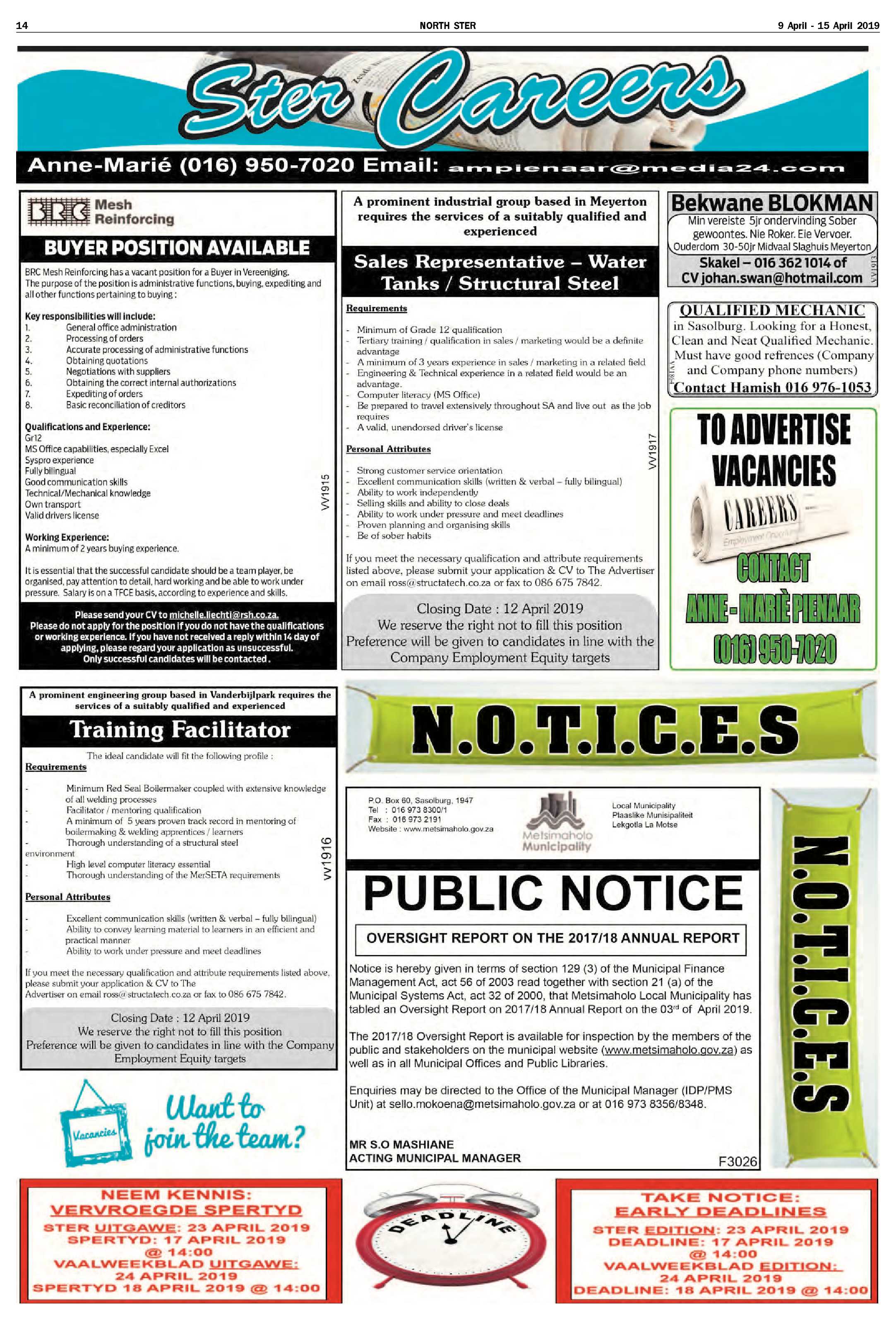 Ster North 9 – 15 April 2019 page 14