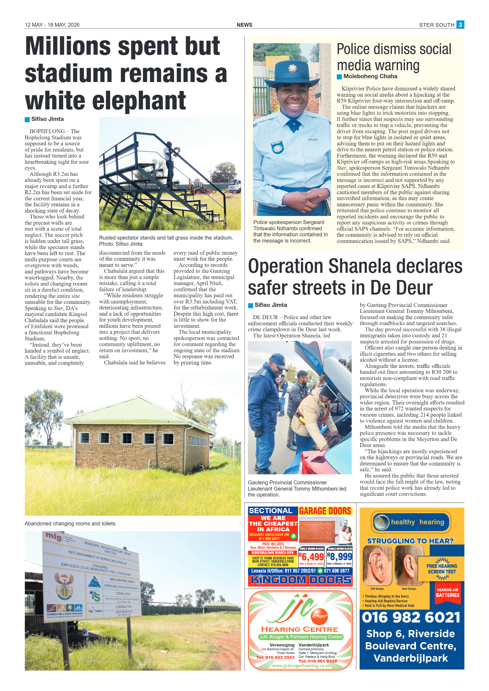 Ster South – 13 May 2026 page 3