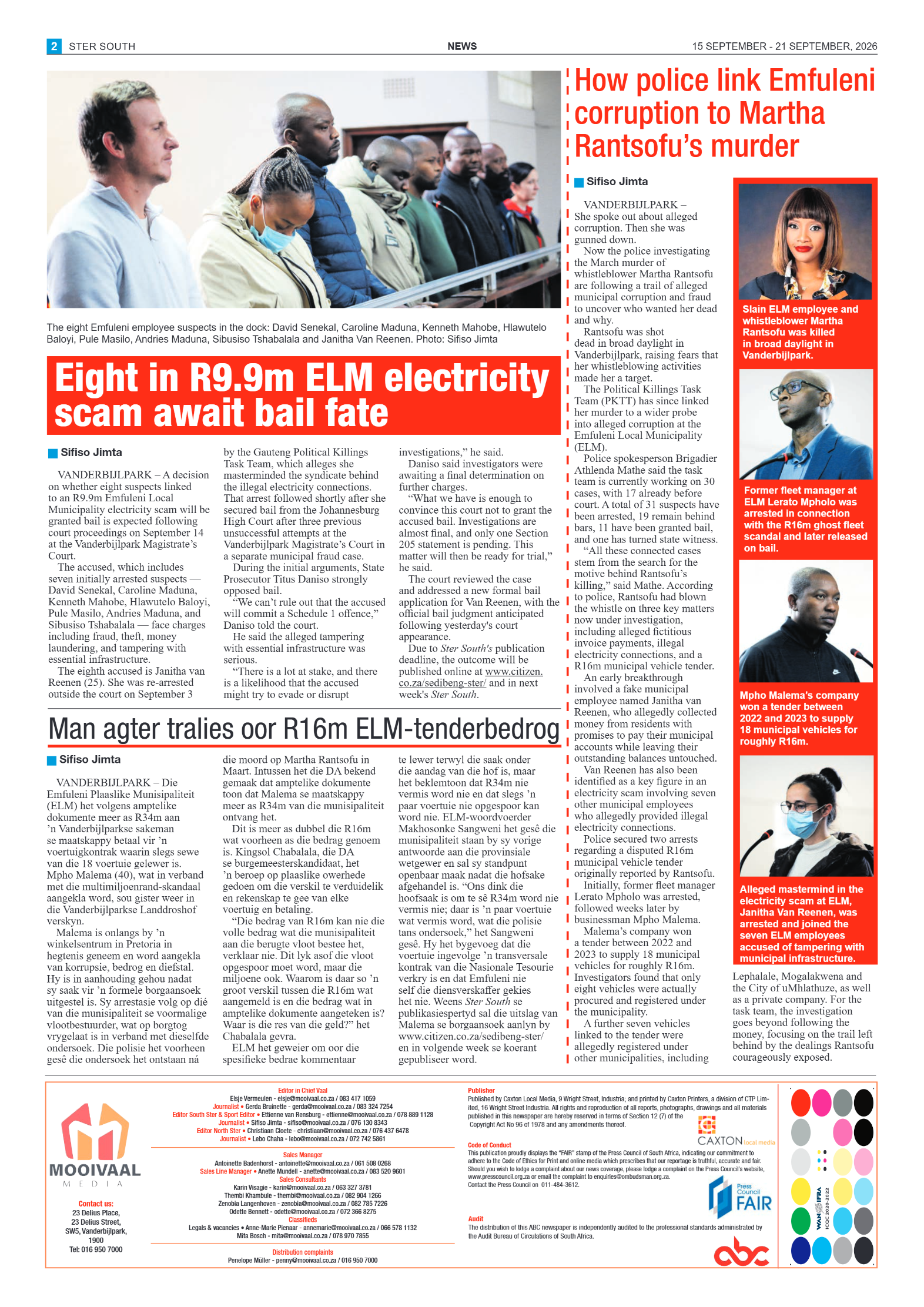 Ster South – 15 September 2026 page 2