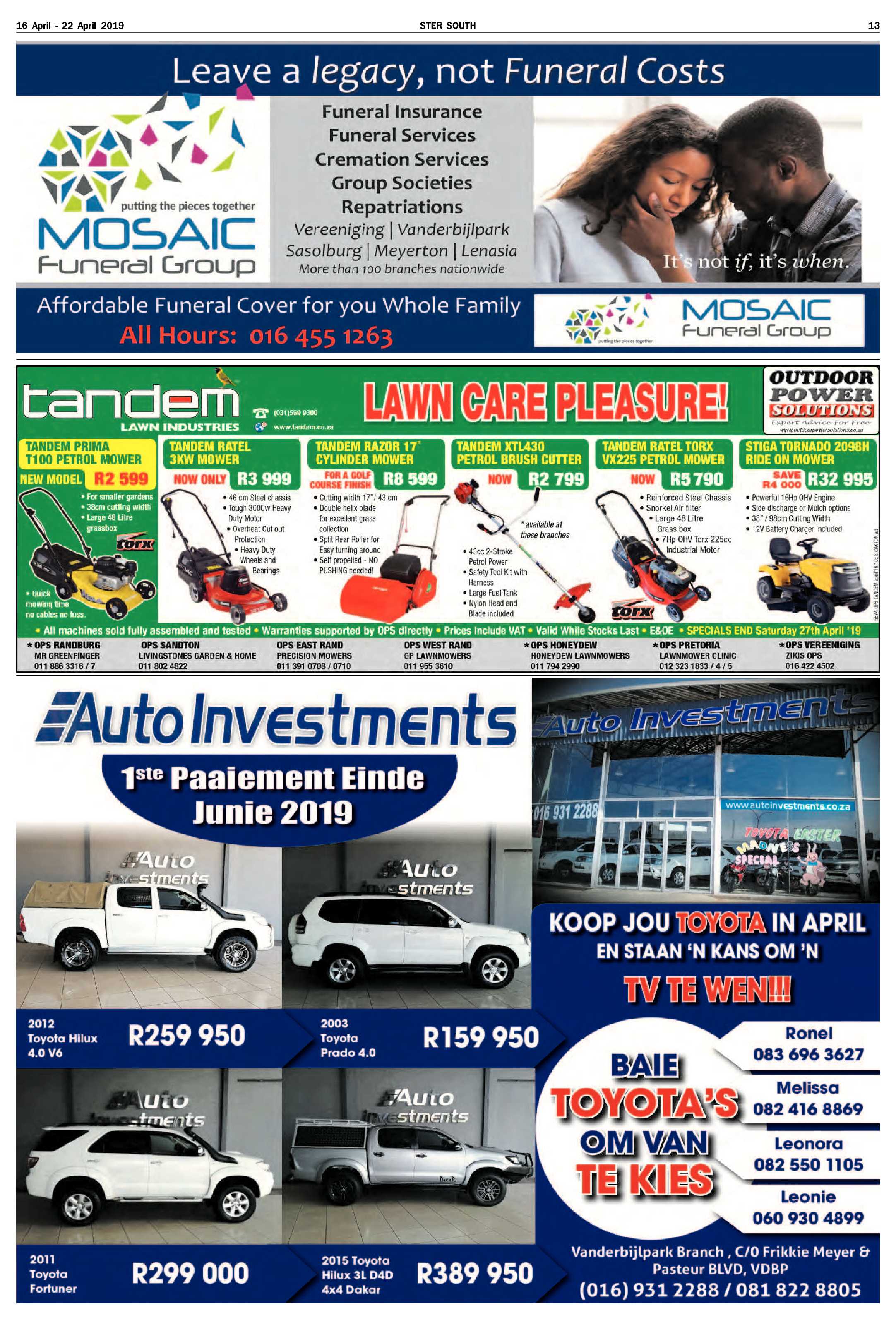 Ster South 16 – 22 April 2019 page 13