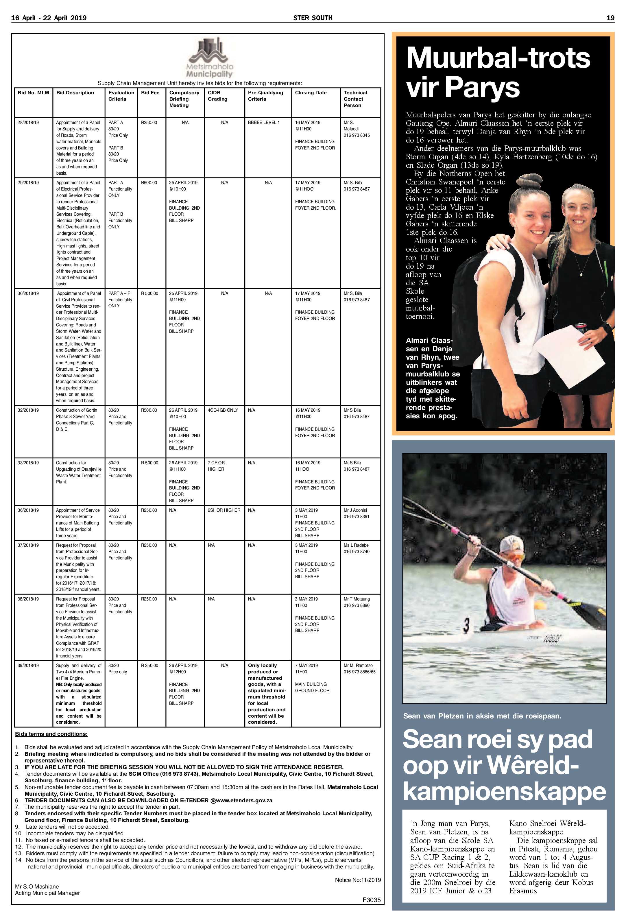 Ster South 16 – 22 April 2019 page 19