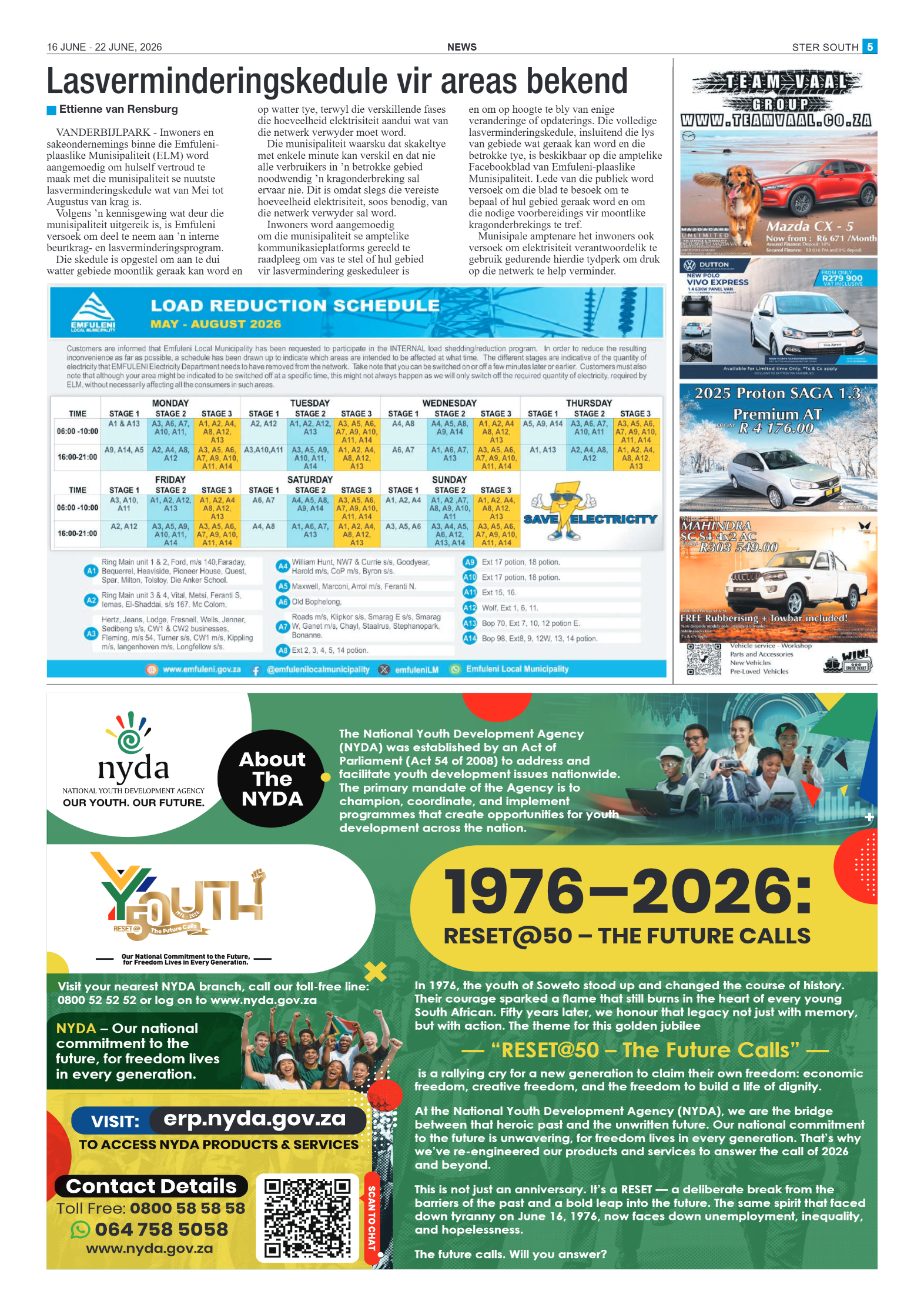 Ster South – 16 June 2026 page 5