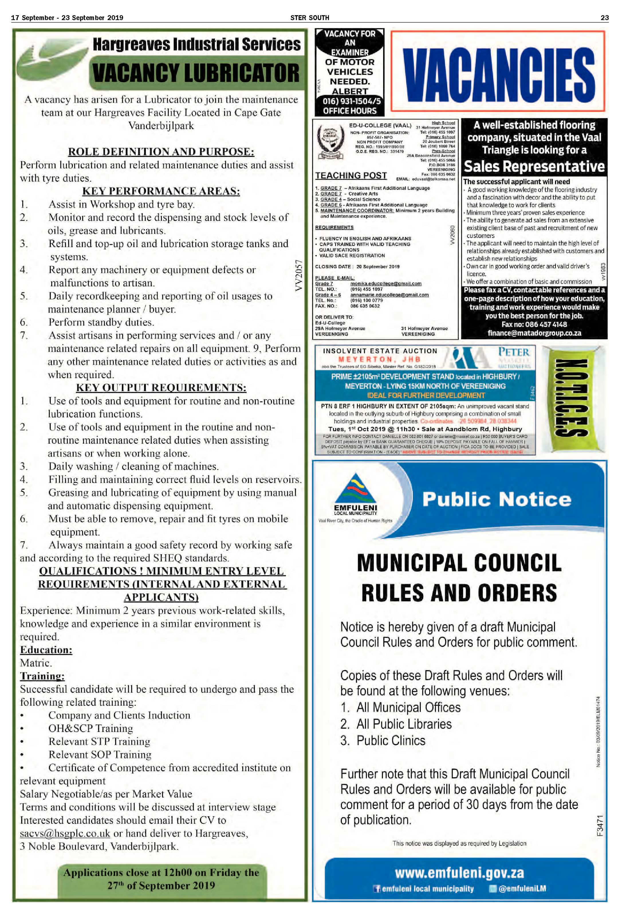 Ster South 17 – 23 September 2019 page 23