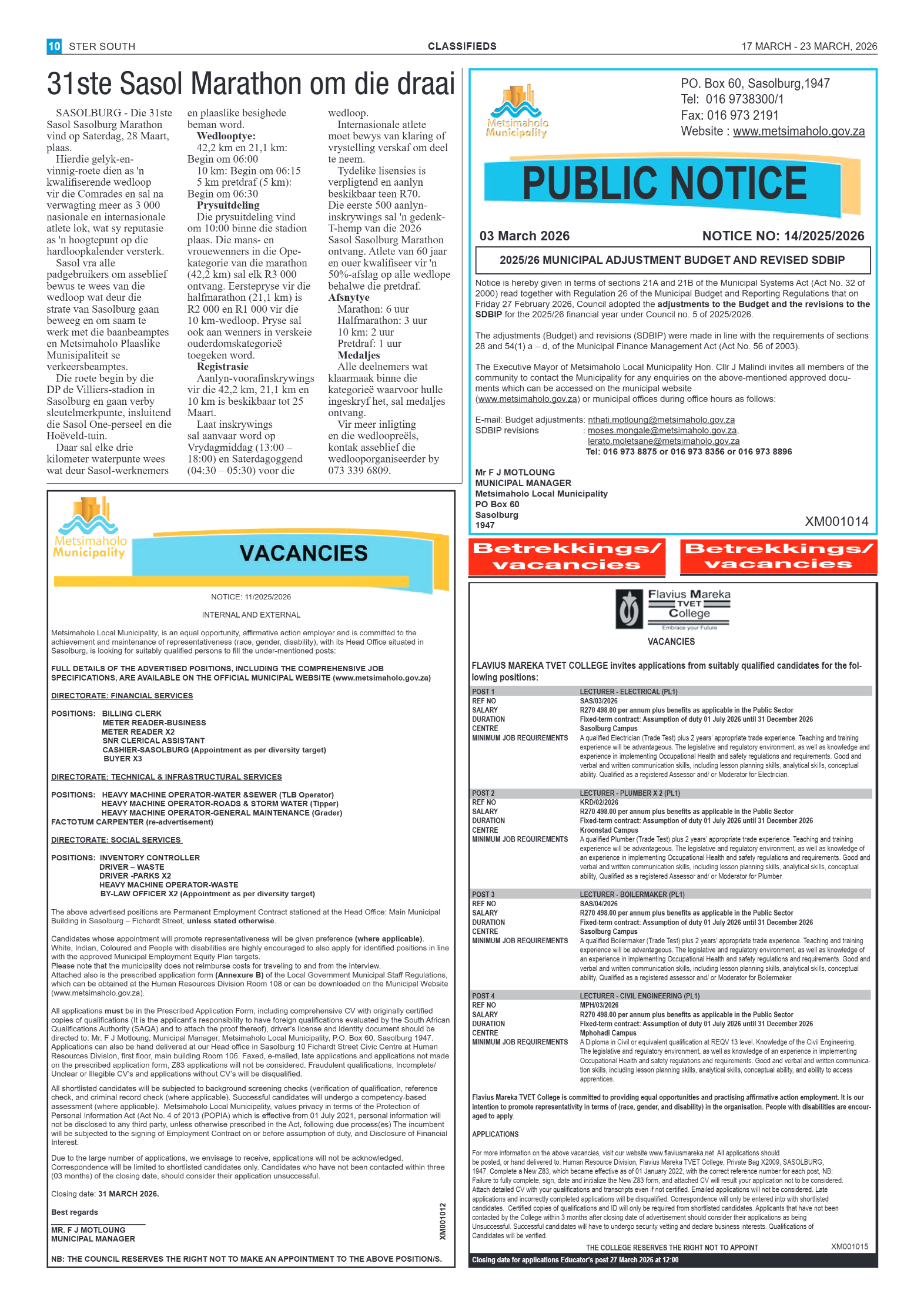 Ster South – 17 March page 10