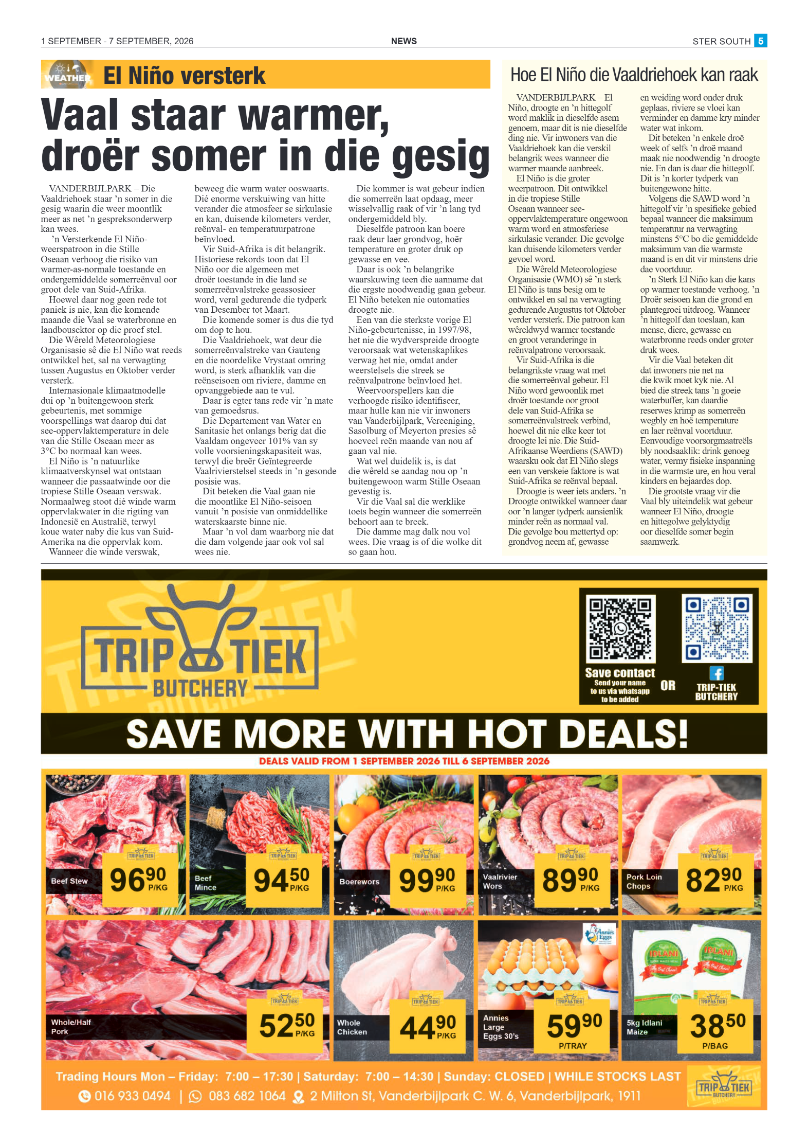 Ster South – 1 September 2026 page 5