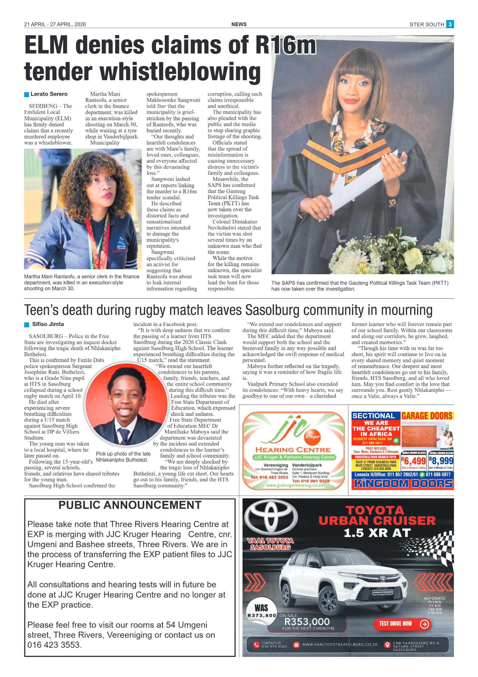 Ster South – 21 April 2026 page 3