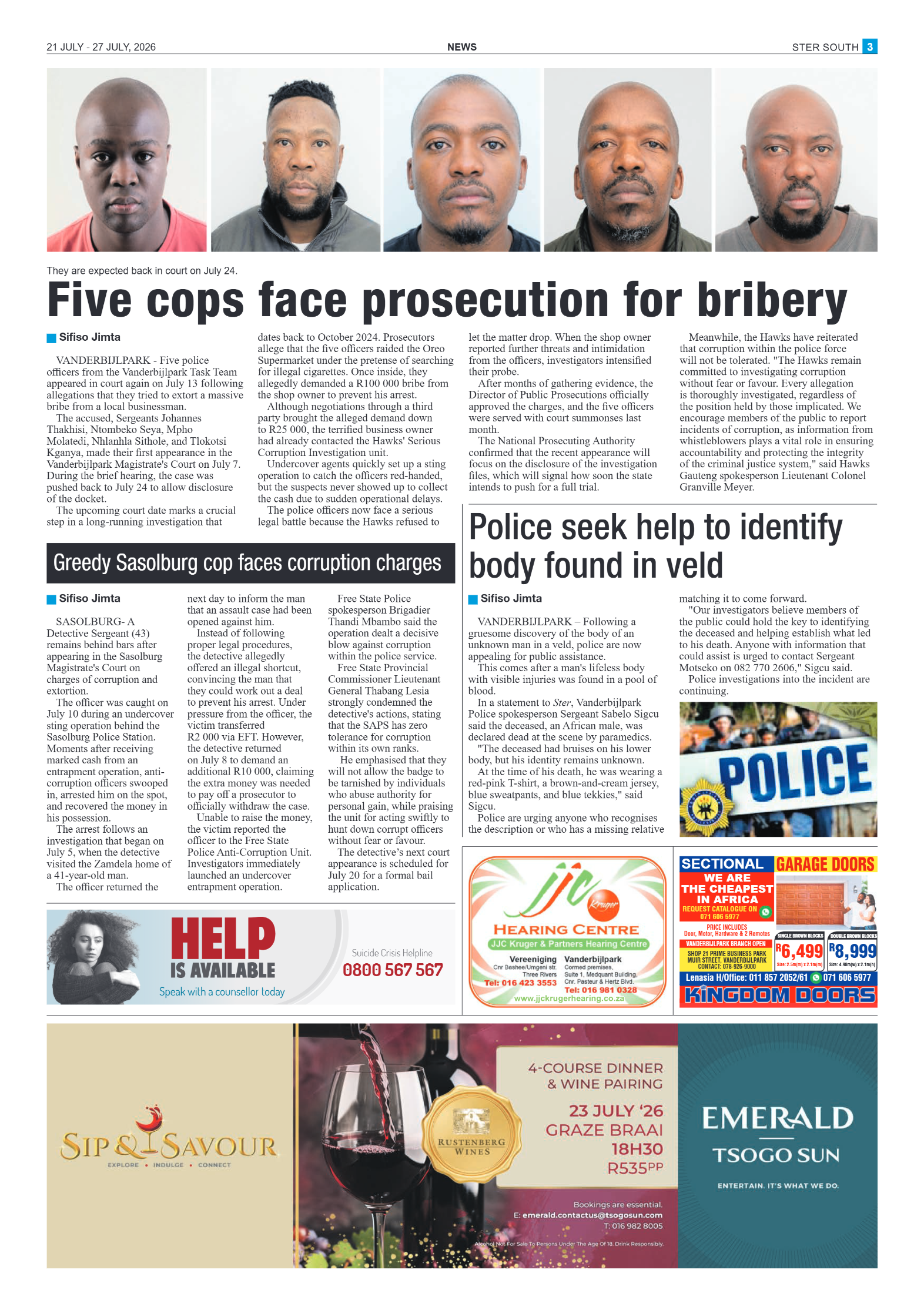 Ster South – 21 July 2026 page 3