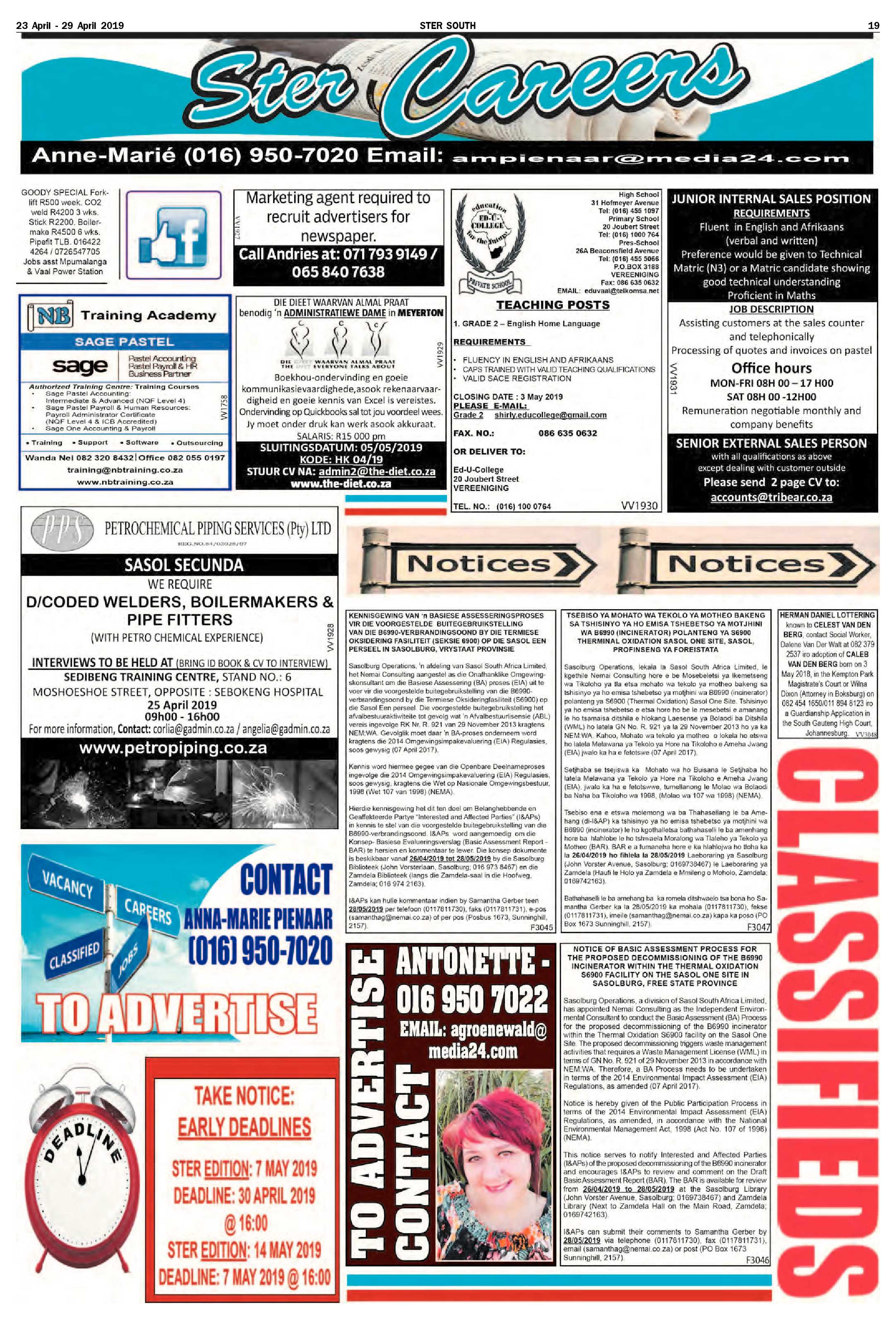 Ster South 23 – 29 April 2019 page 18