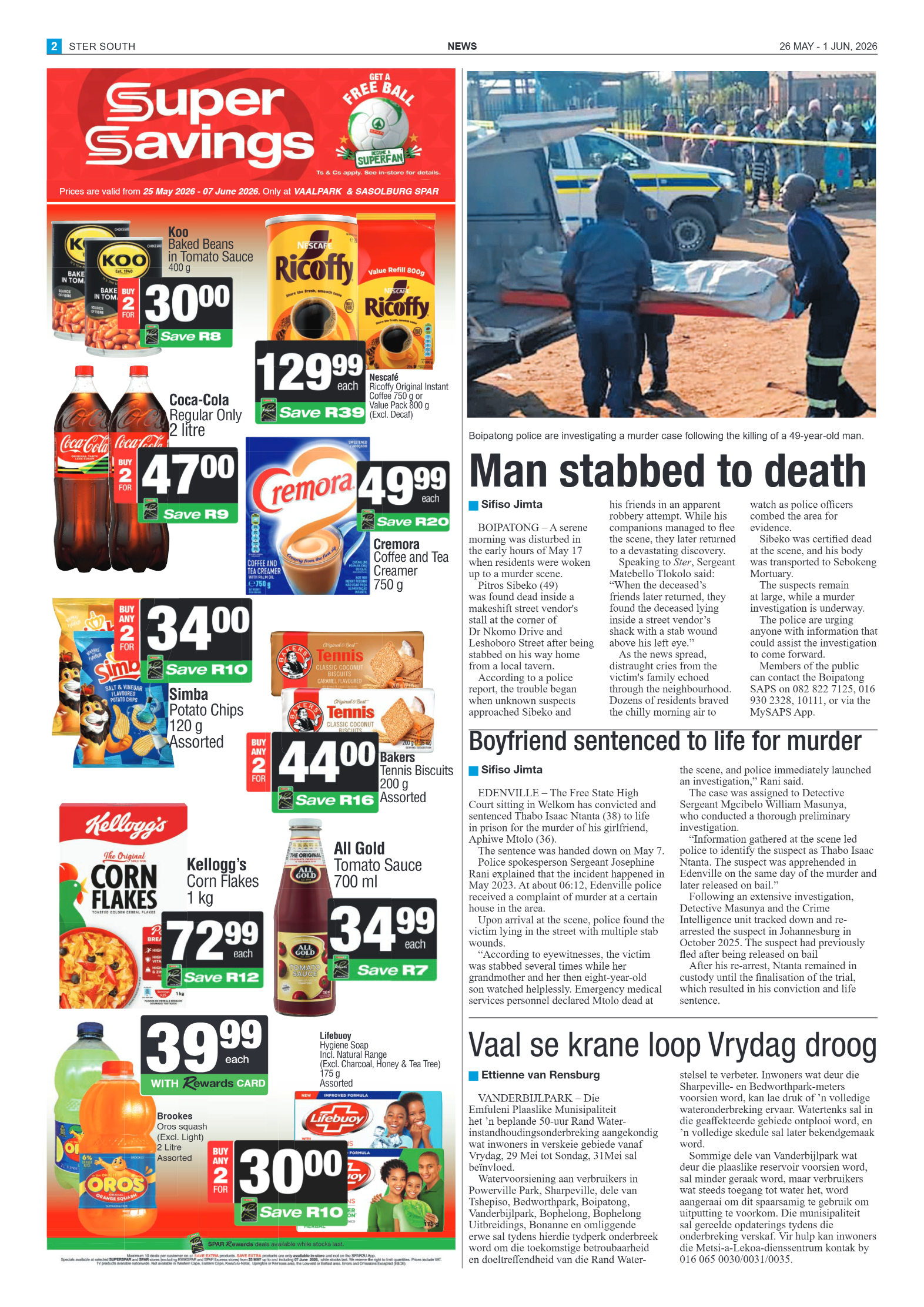 Ster South – 26 May 2026 page 2