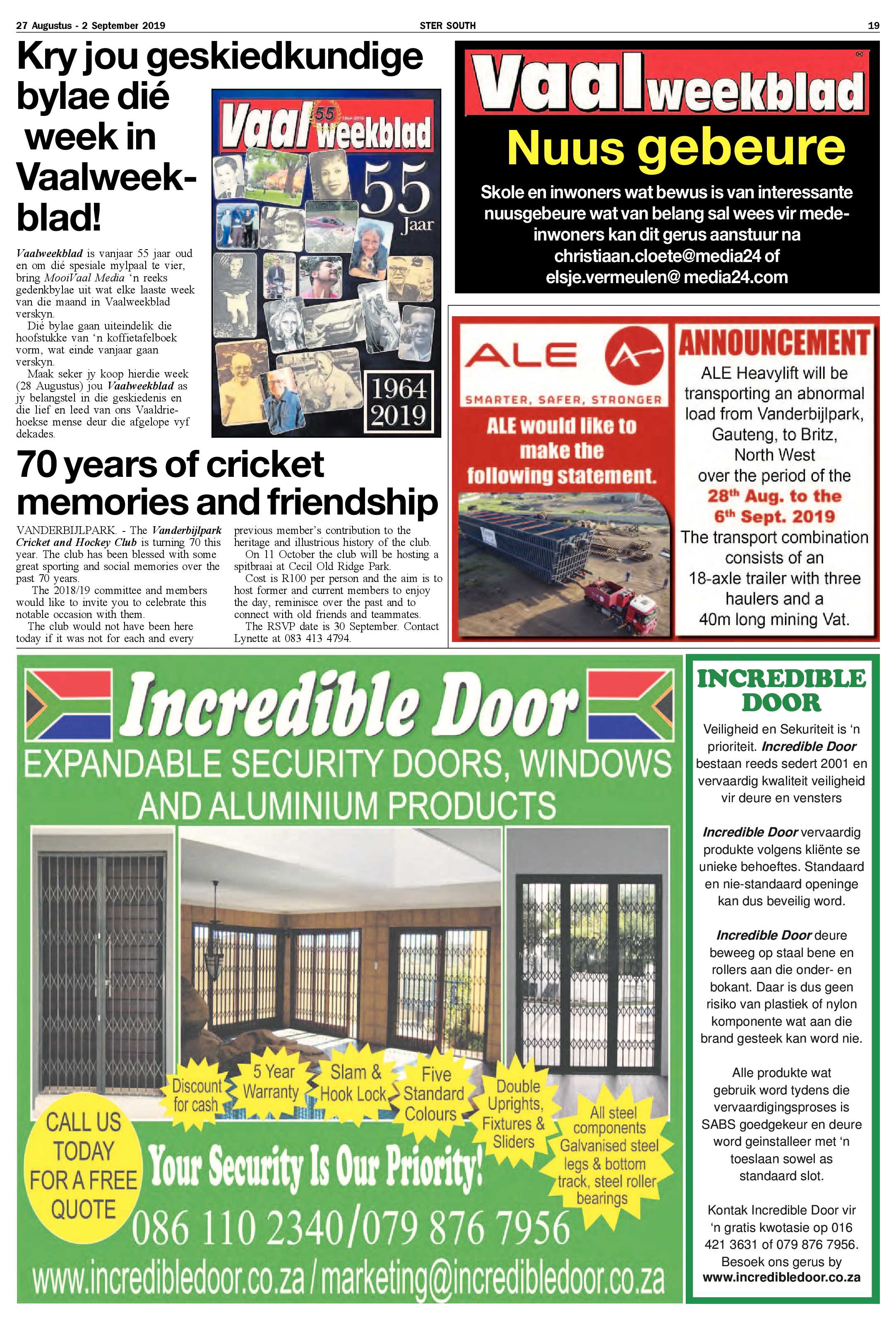 Ster South 27 Augustus – 2 September 2019 page 19
