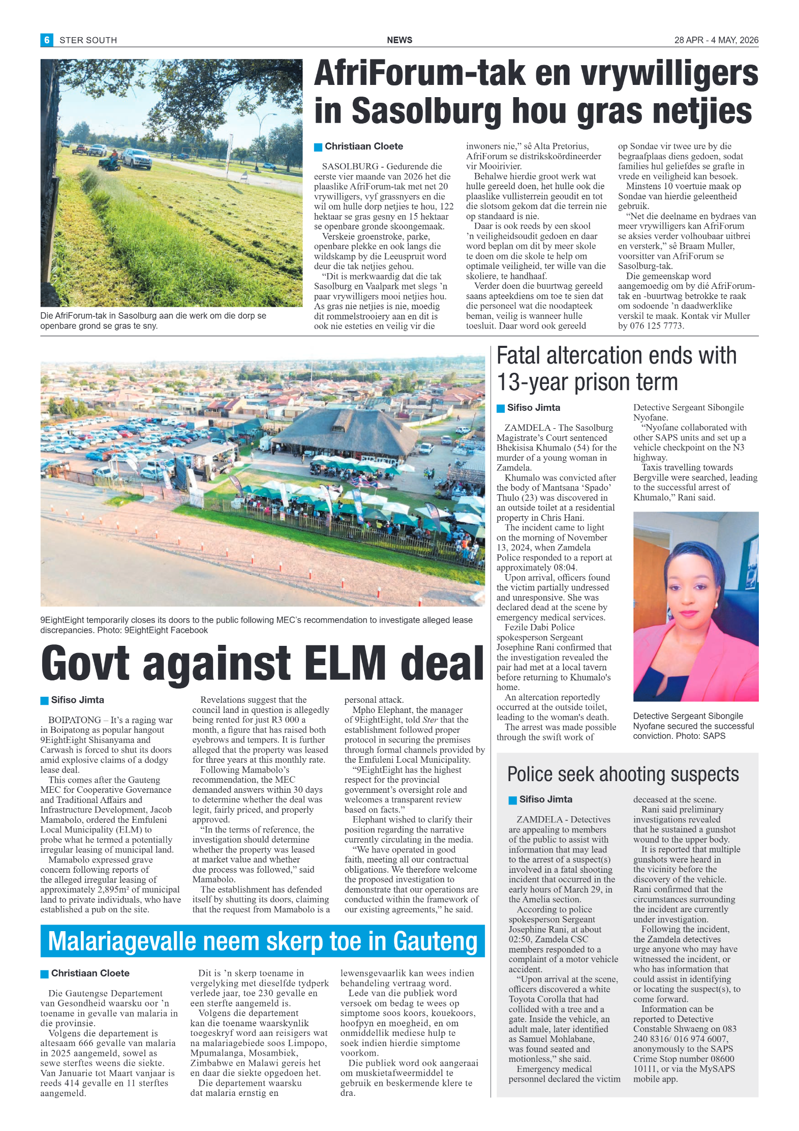 Ster South – 28 April 2026 page 6