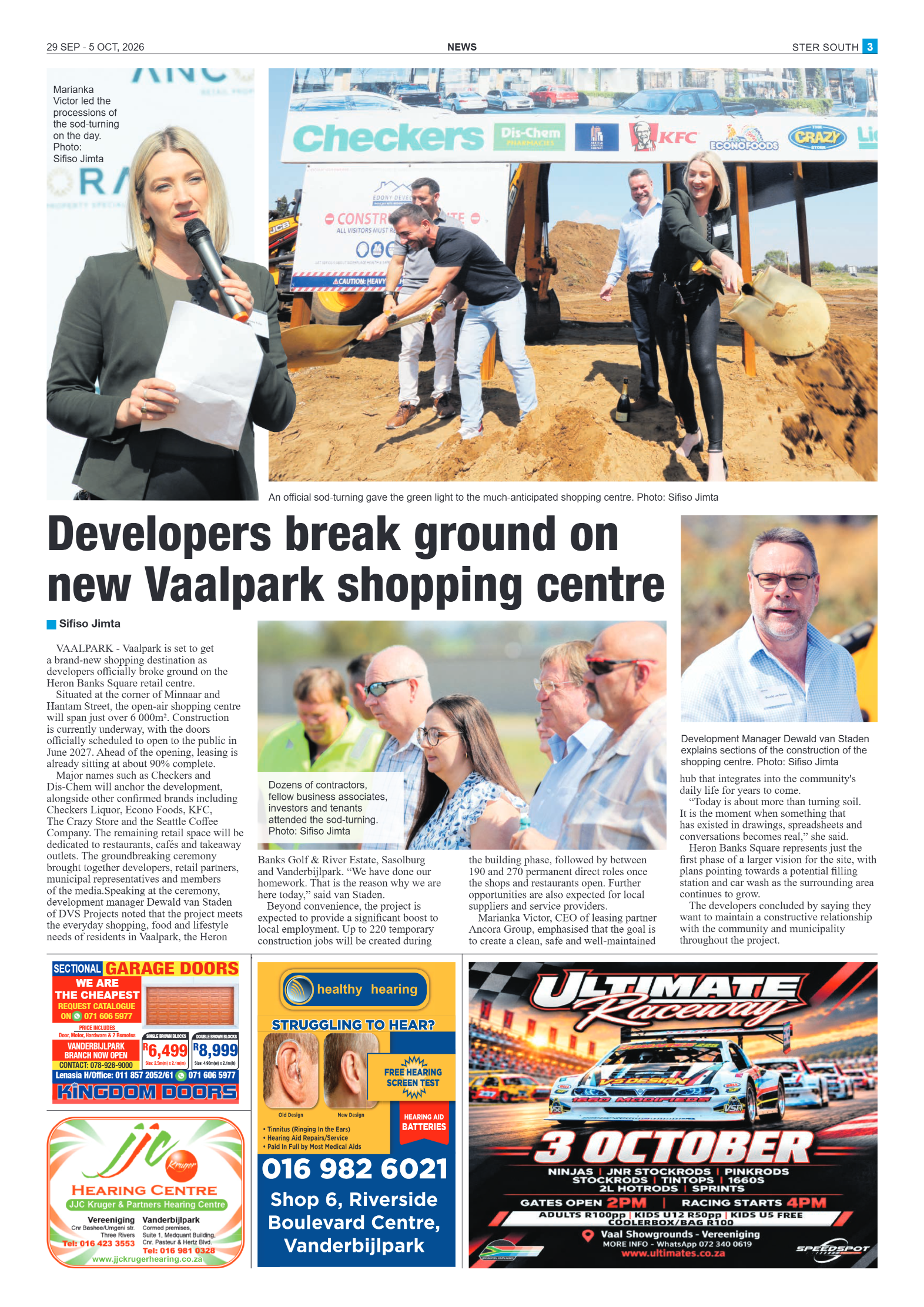 Ster South – 29 September 2026 page 3