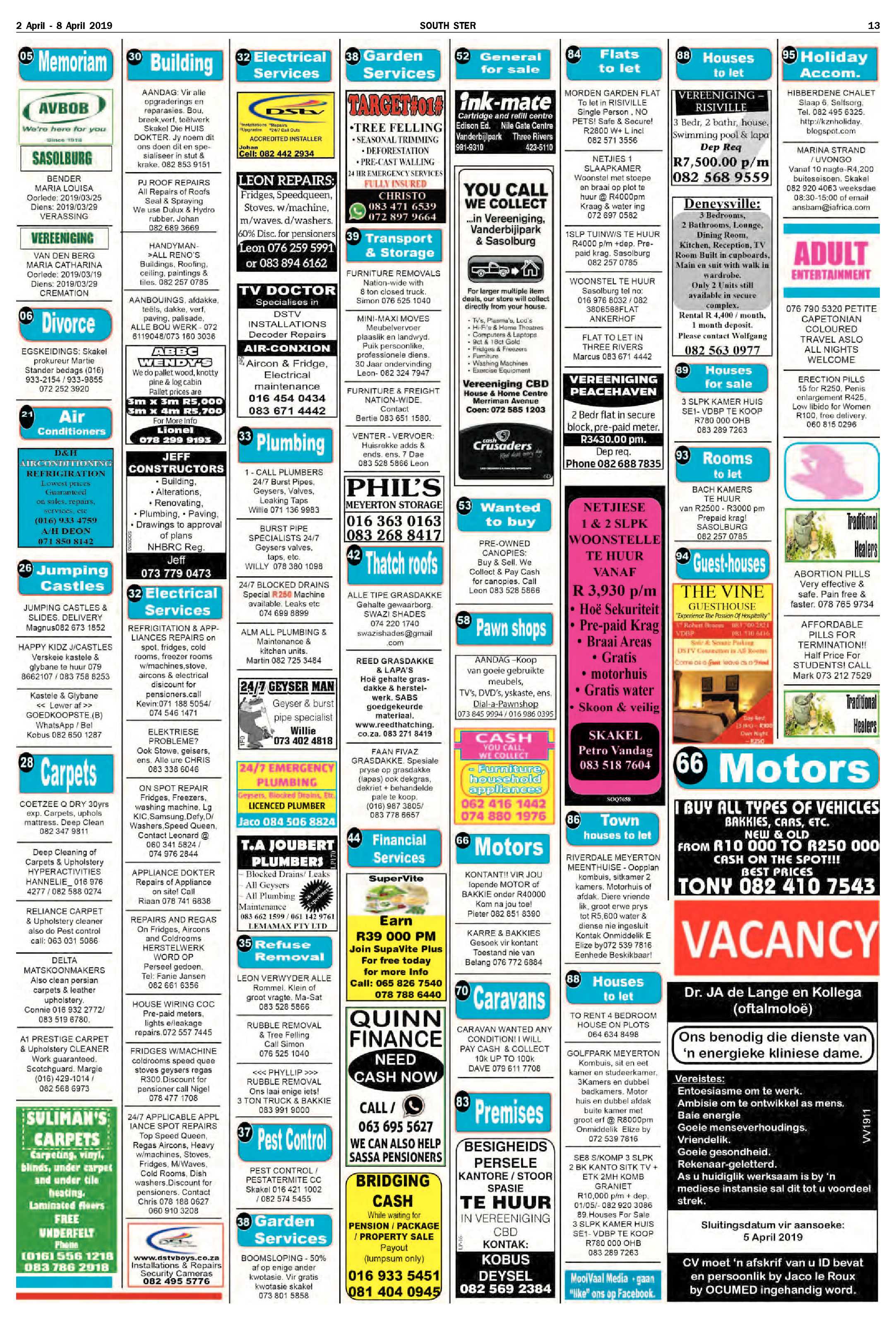 Ster South 2 – 8 April 2019 page 13