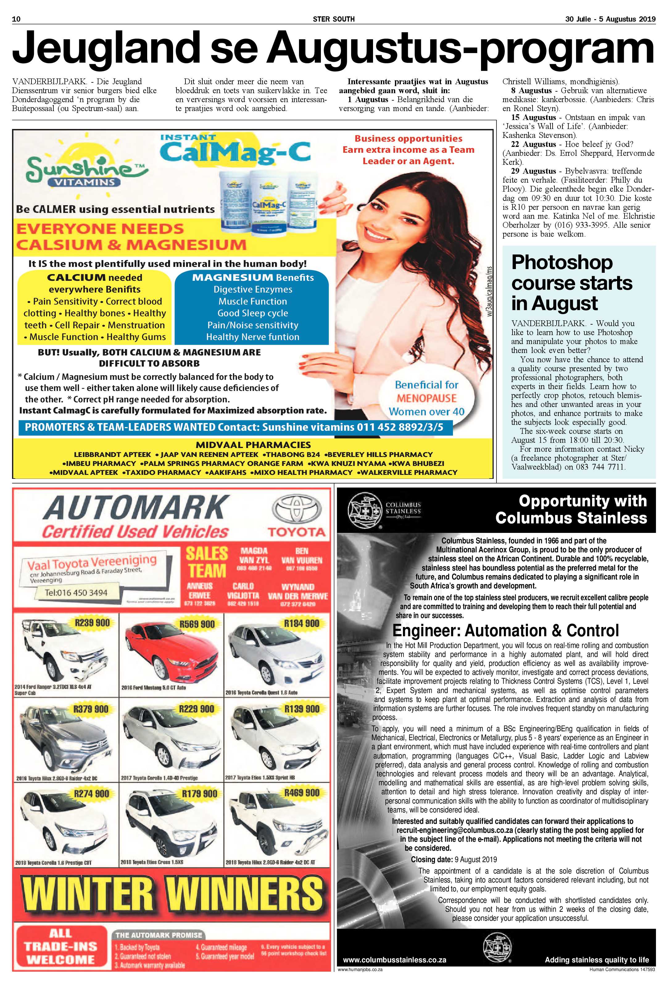 Ster South 30 Julie – 5 Augustus 2019 page 10