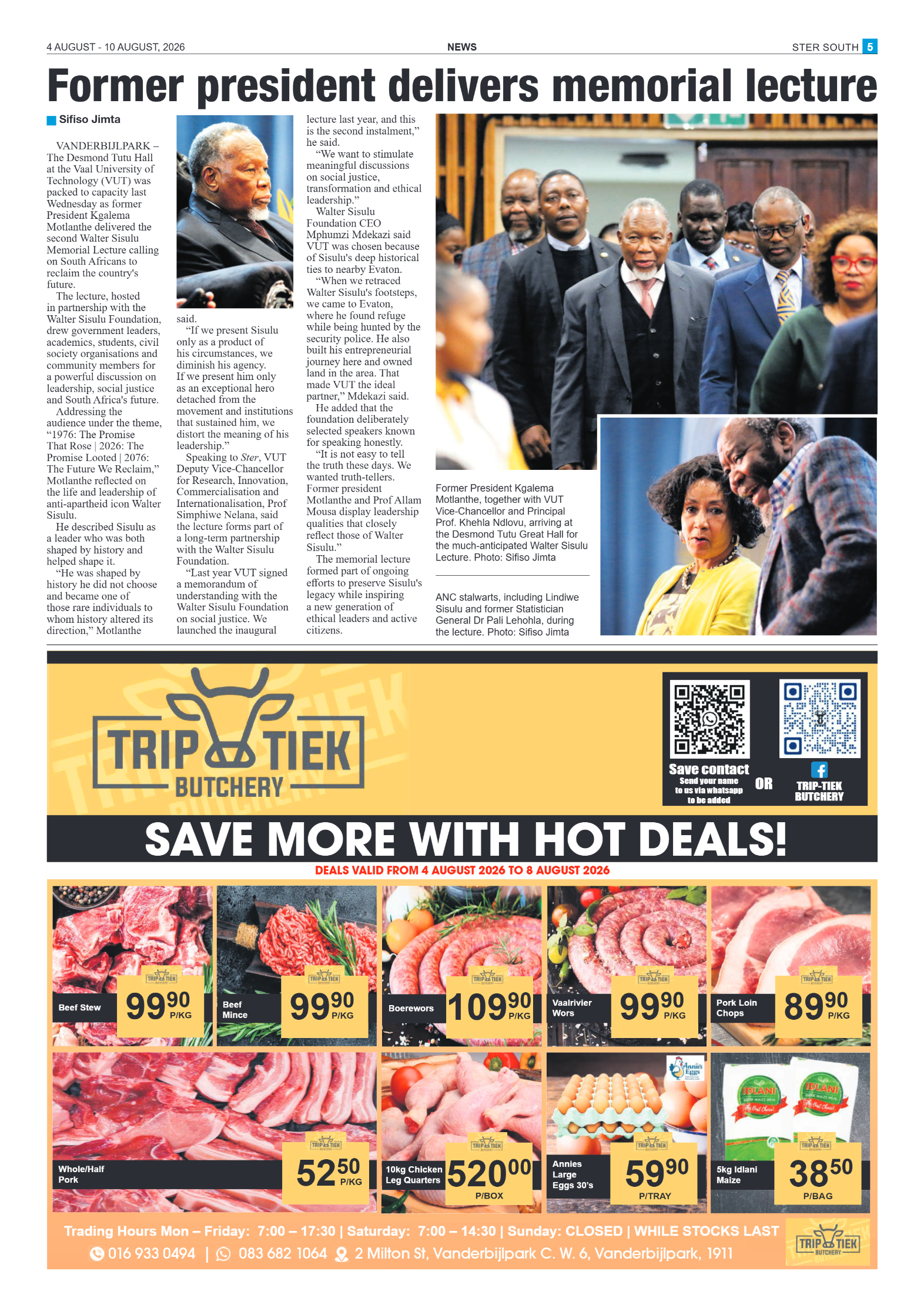 Ster South – 4 August 2026 page 5