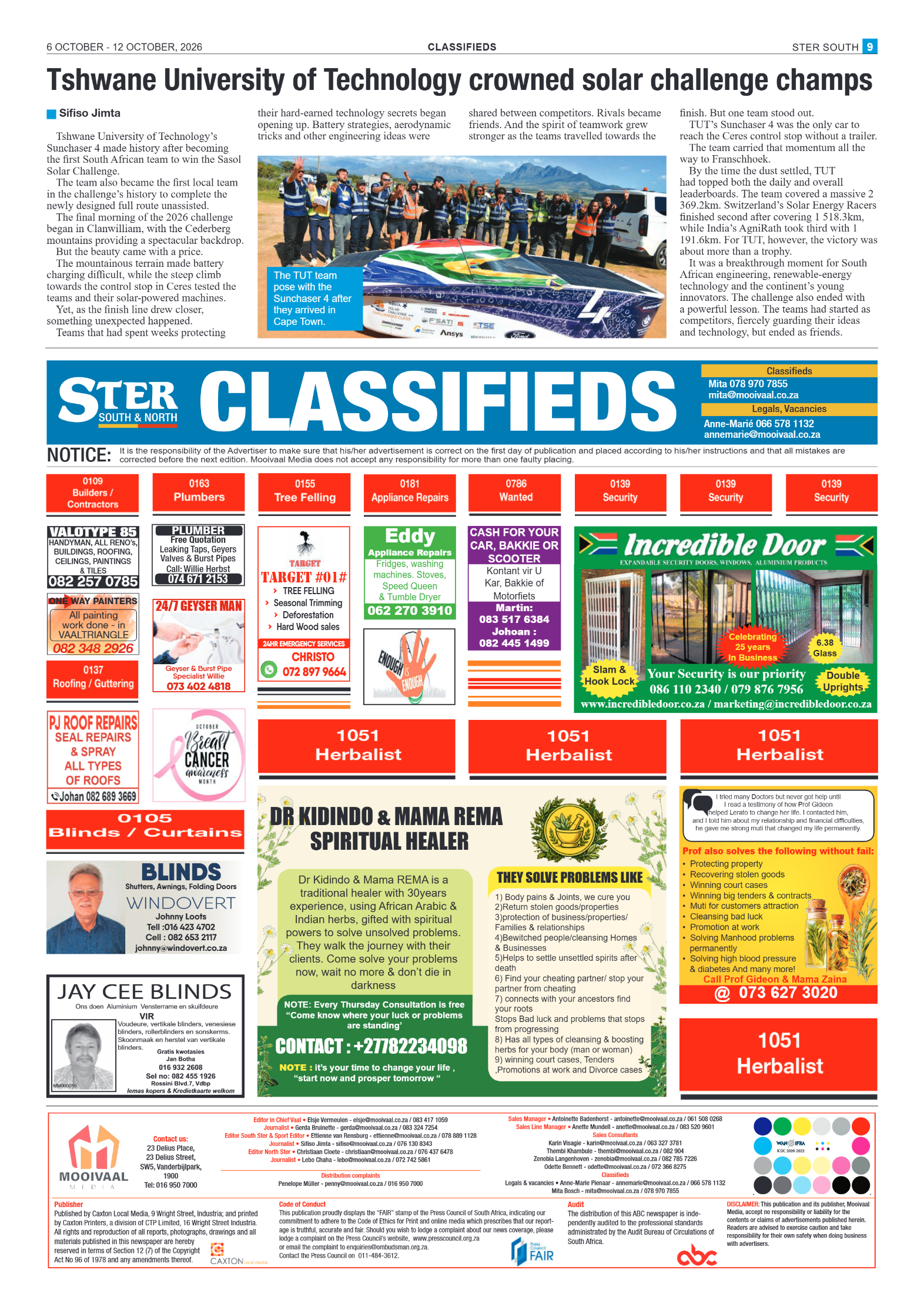 Ster South – 6 October 2026 page 9