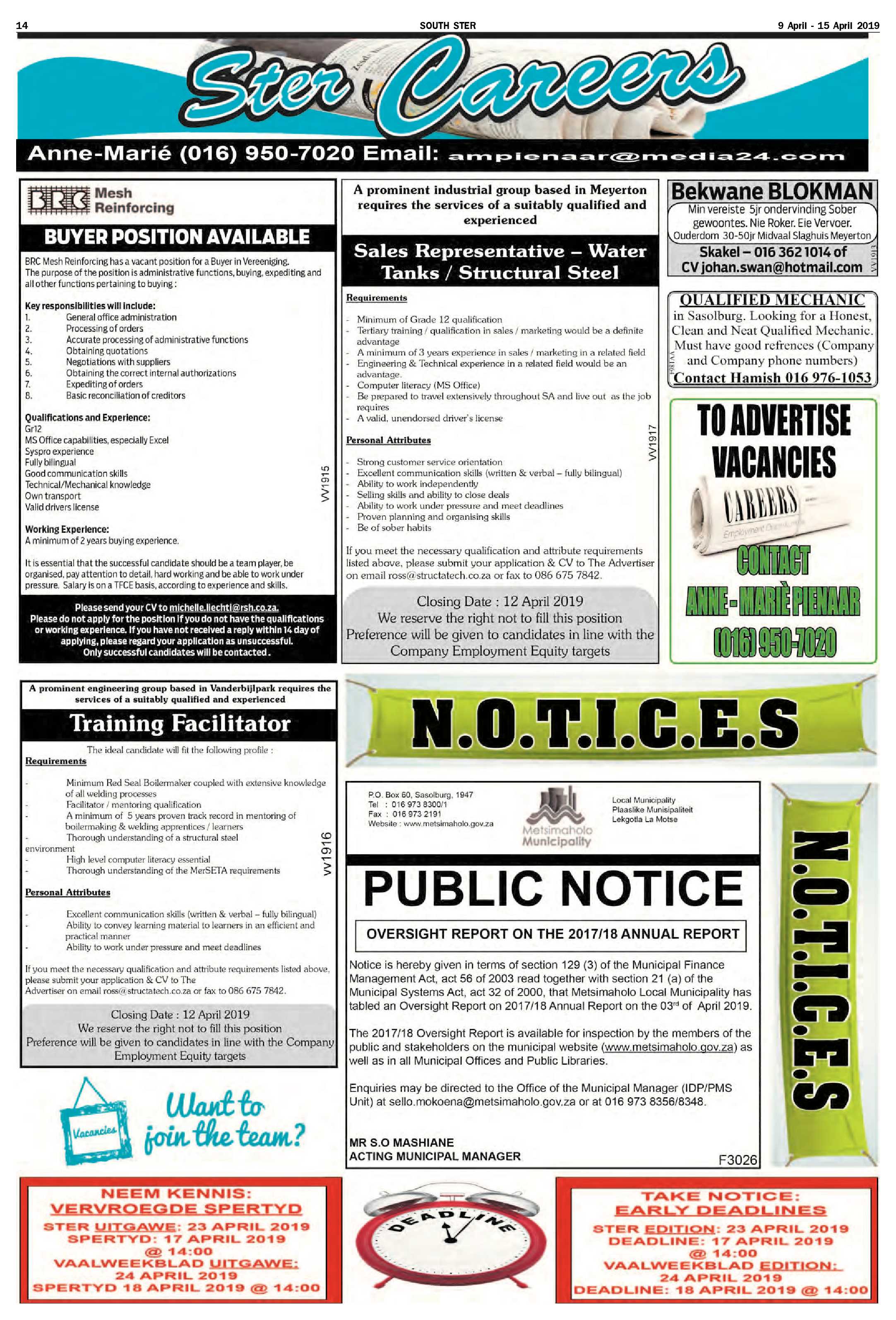 Ster South 9 – 15 April 2019 page 14