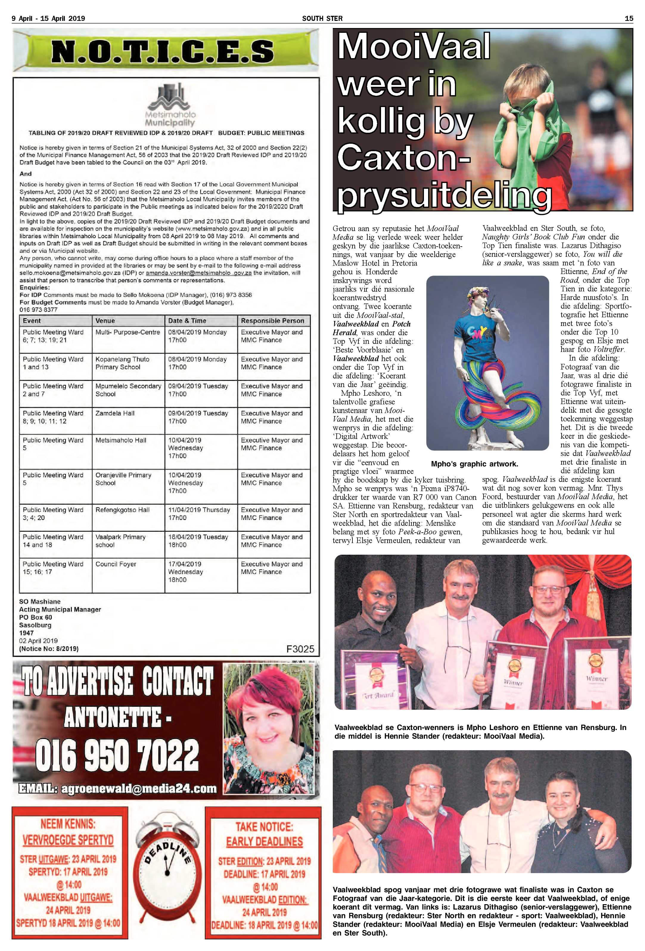 Ster South 9 – 15 April 2019 page 15