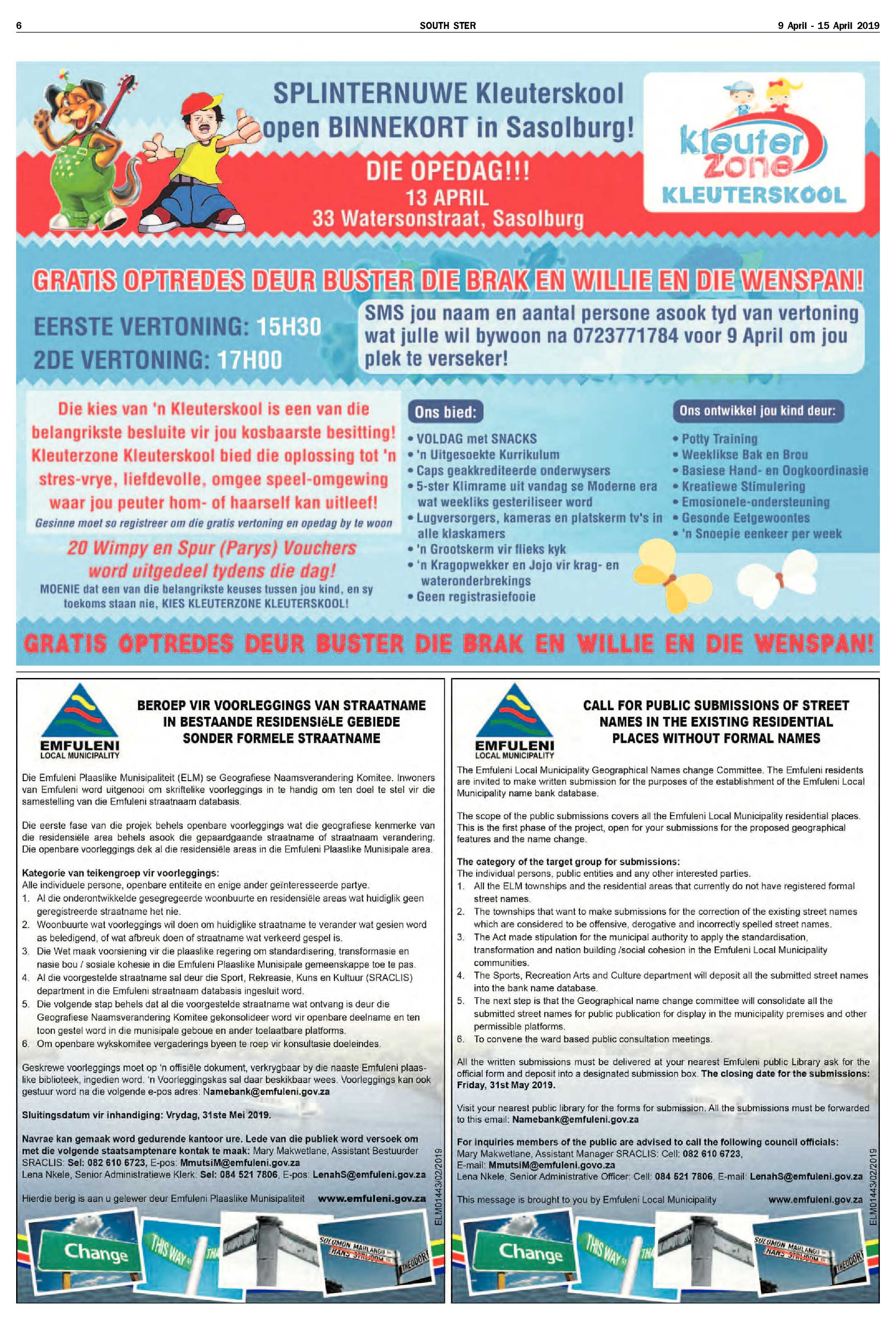 Ster South 9 – 15 April 2019 page 6