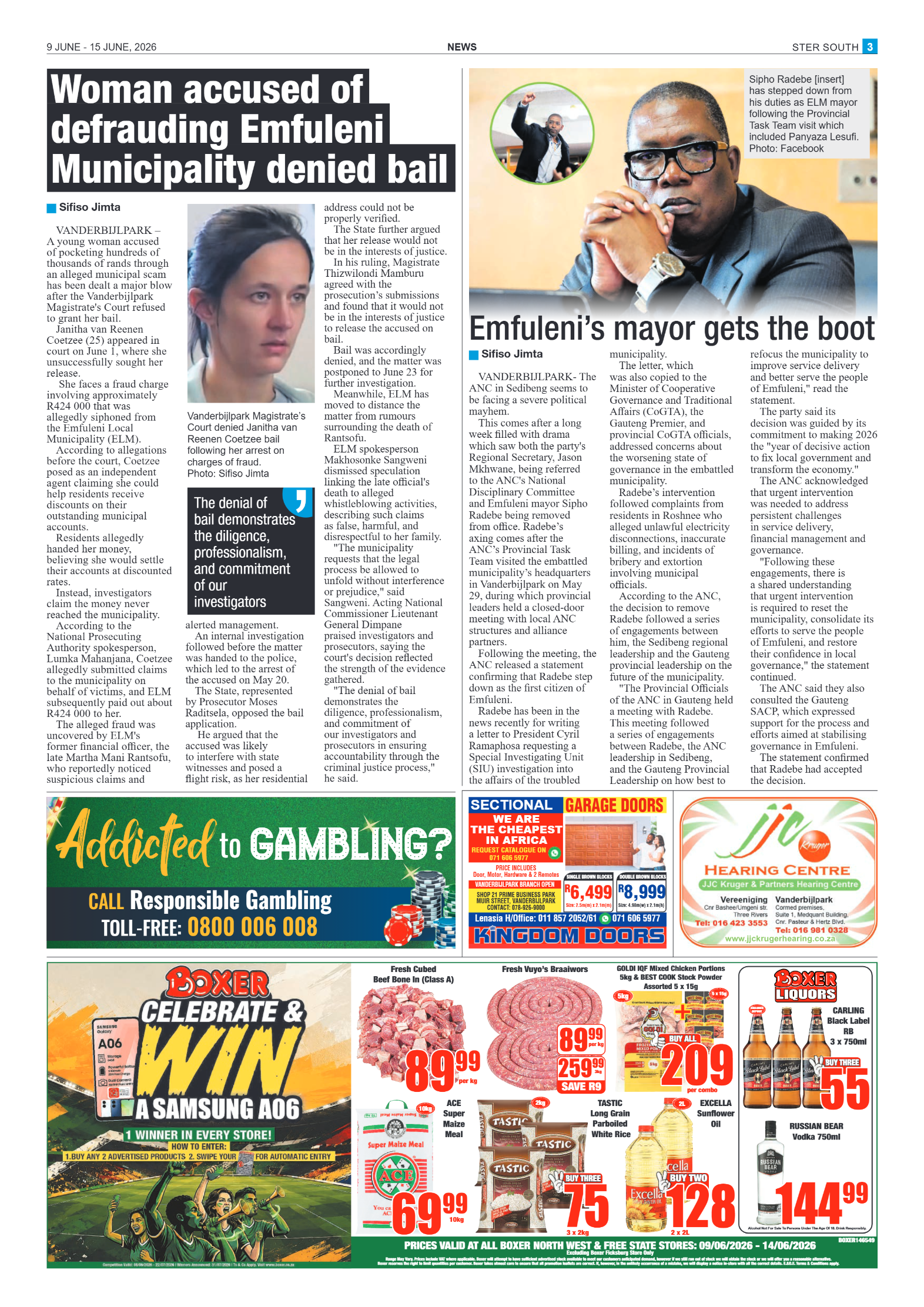 Ster South – 9 June 2026 page 3