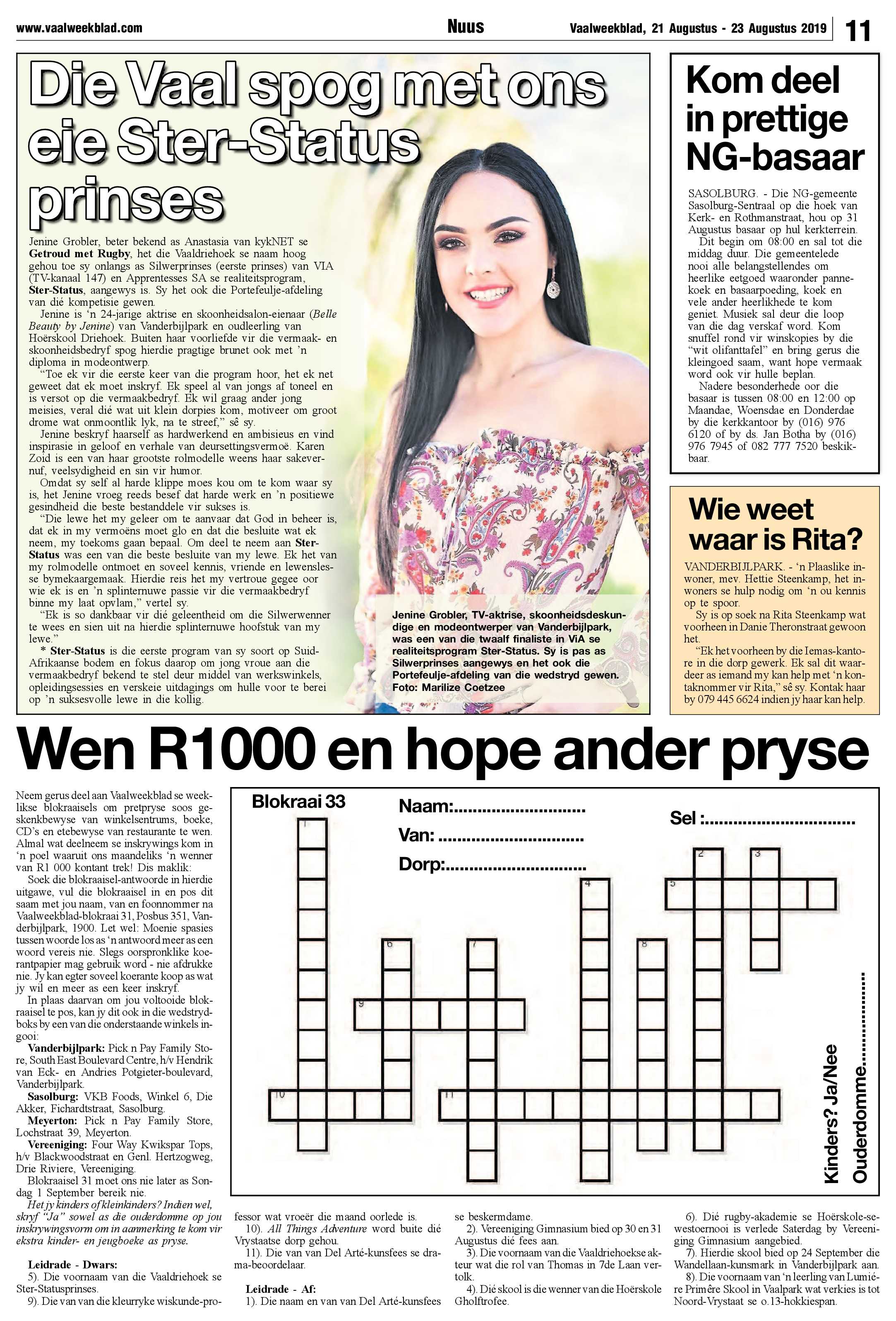 Vaalweekblad 21 – 23 Augustus 2019 page 11