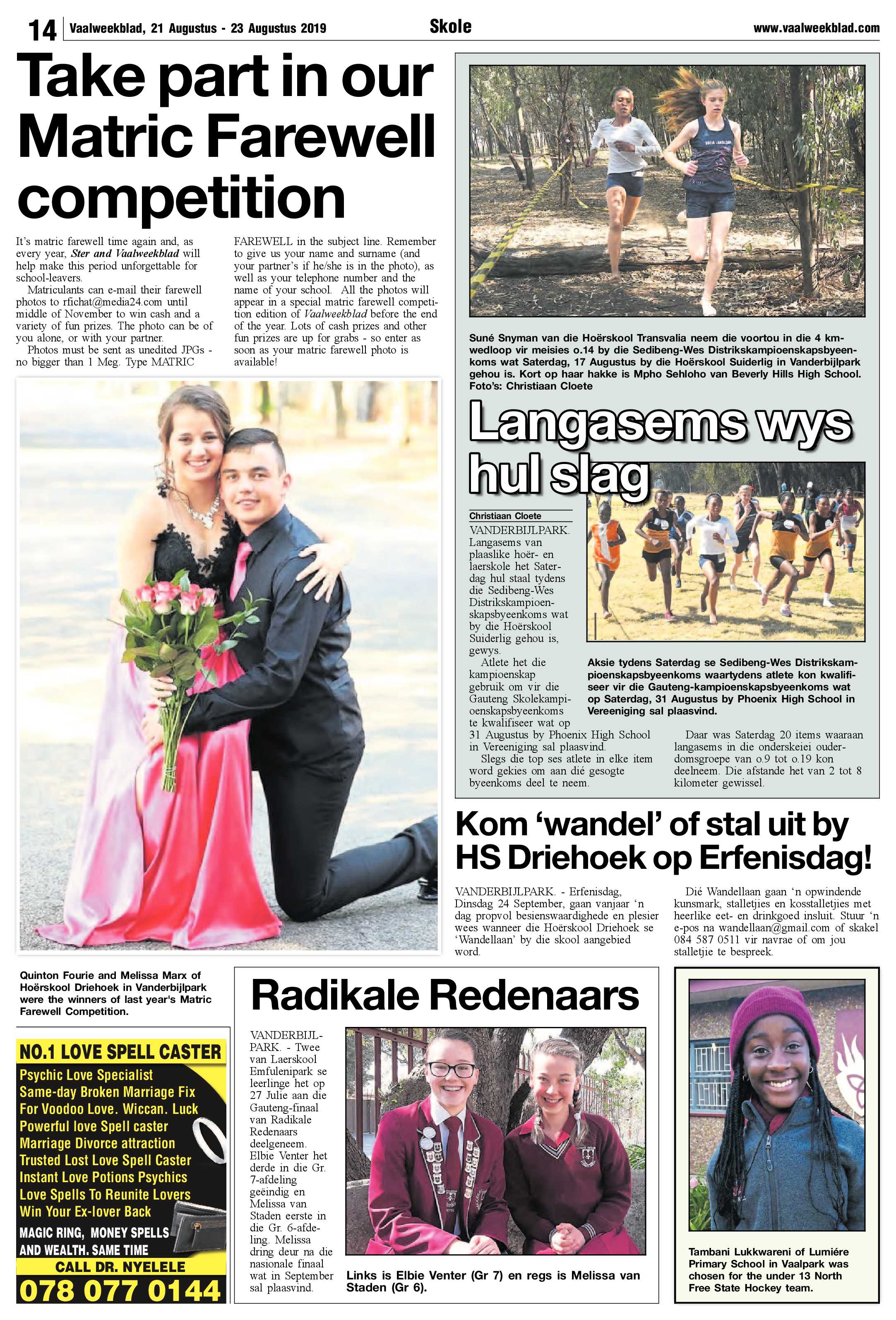 Vaalweekblad 21 – 23 Augustus 2019 page 14