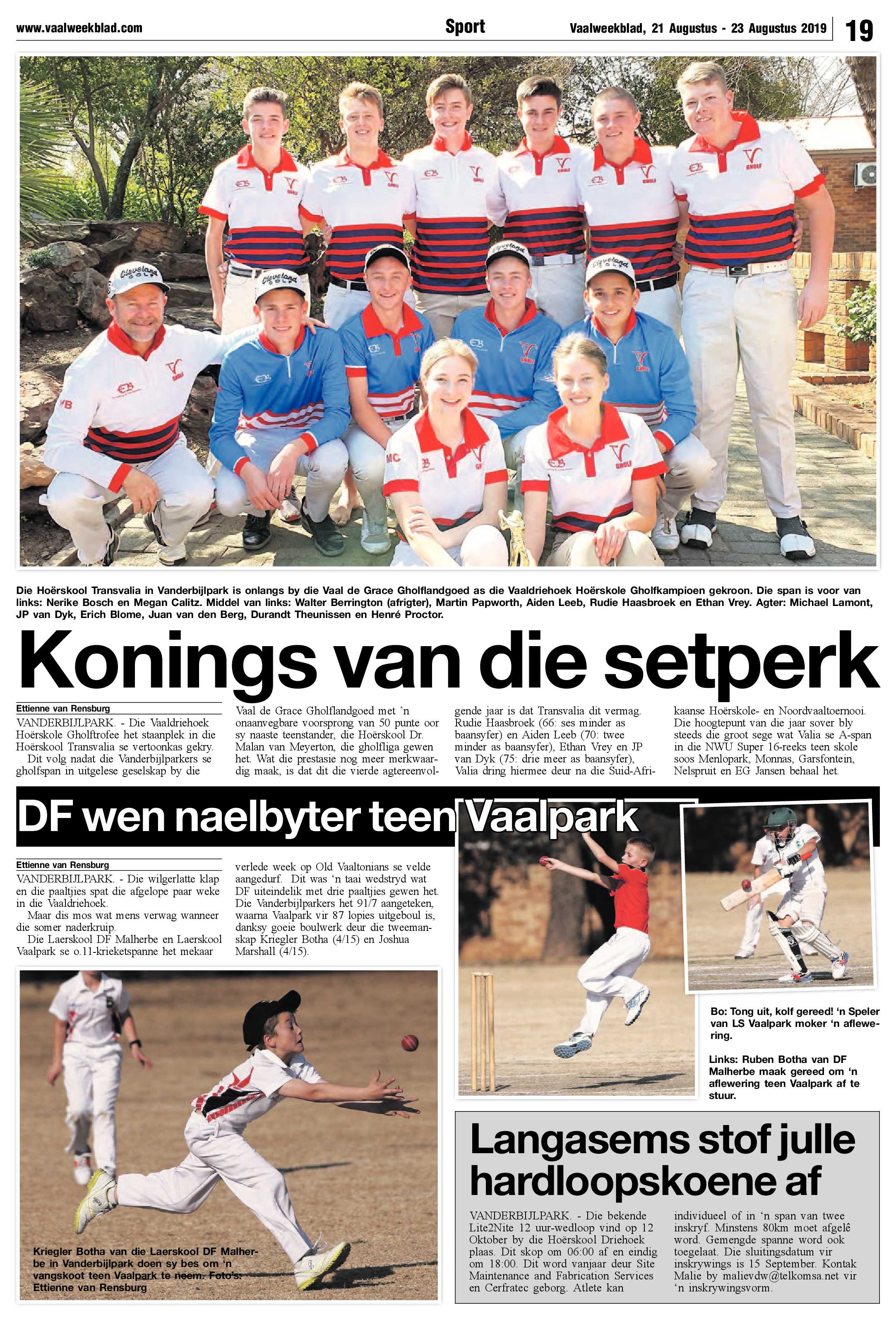 Vaalweekblad 21 – 23 Augustus 2019 page 19