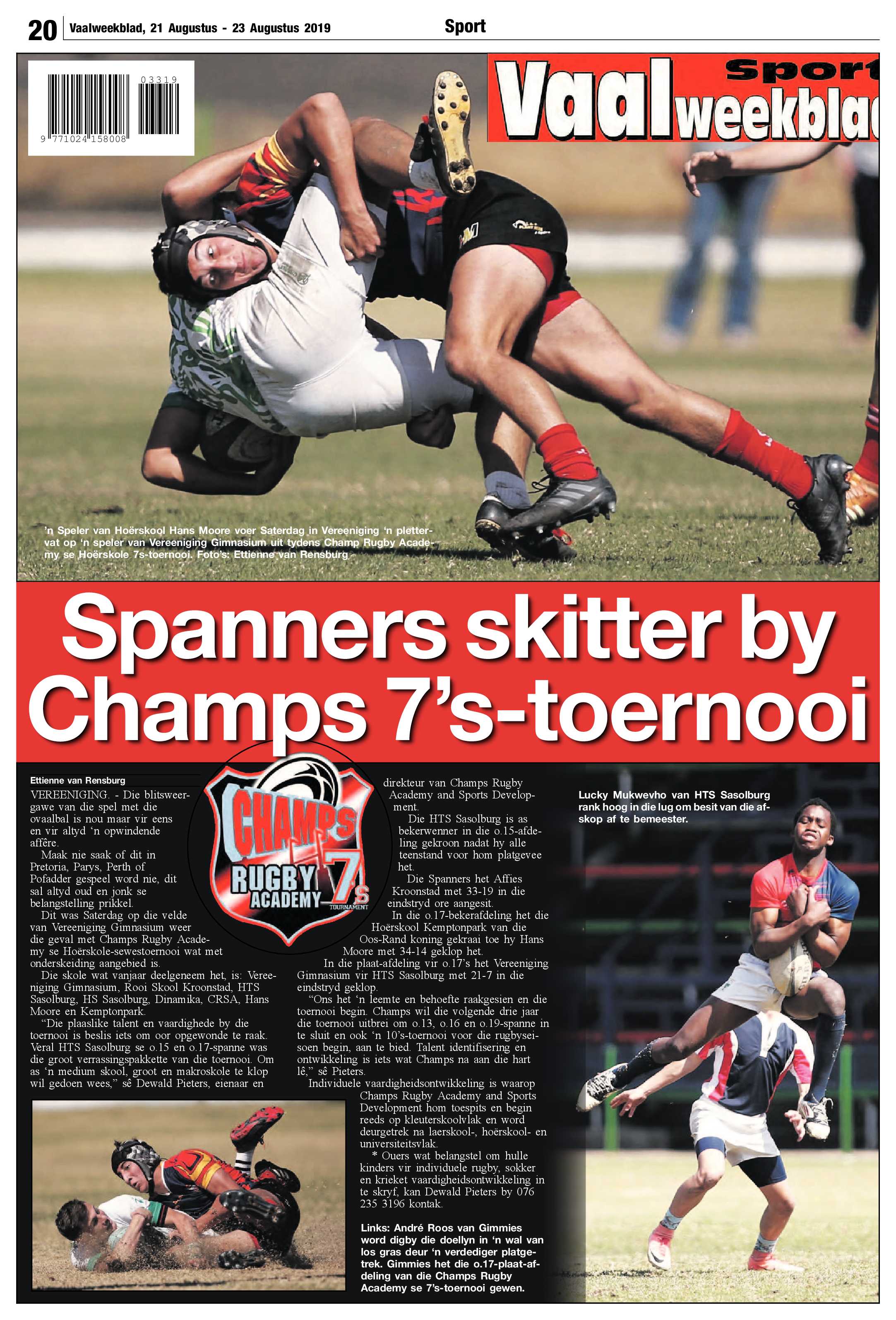 Vaalweekblad 21 – 23 Augustus 2019 page 20