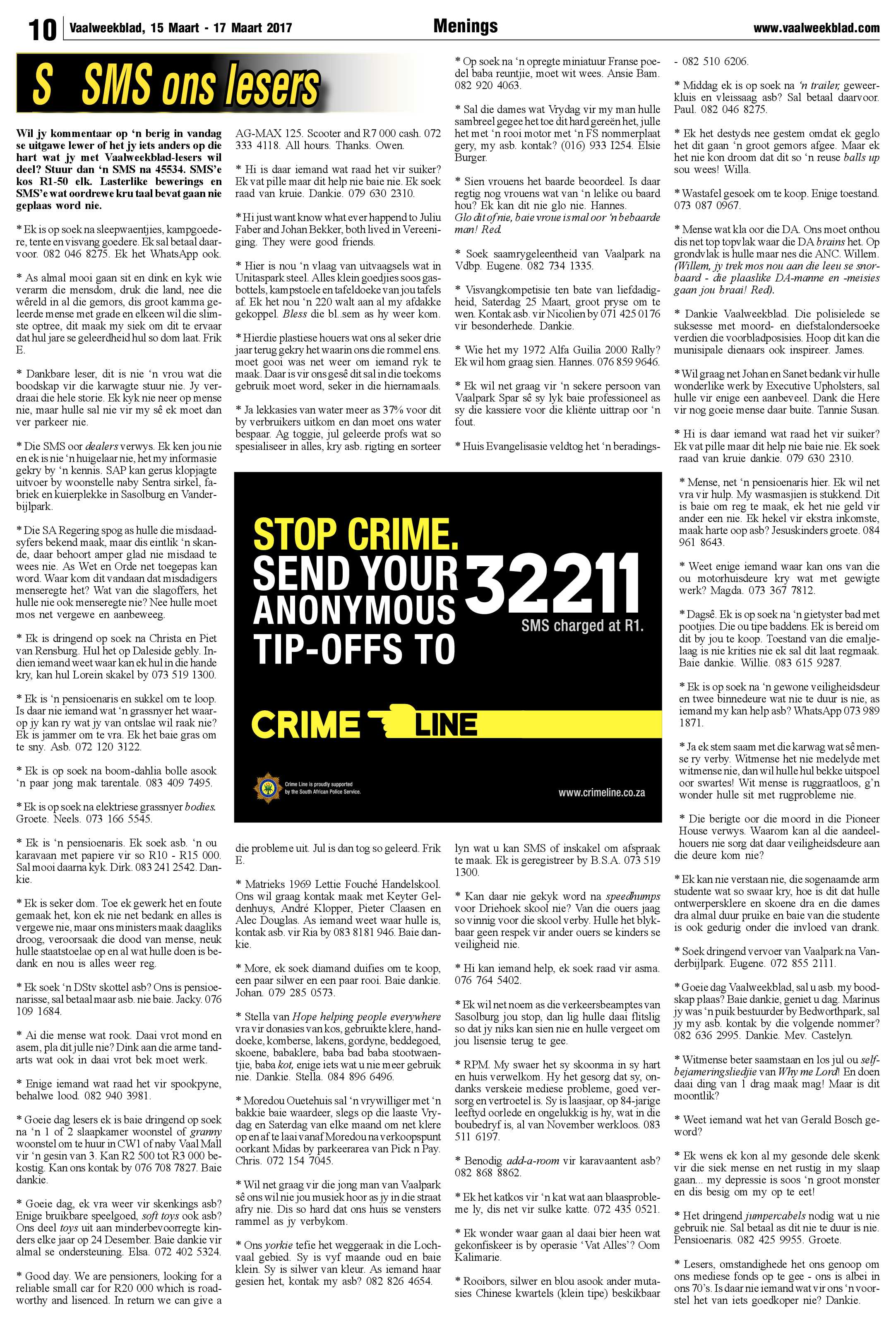 Vaalweekblad 15 – 17 Maart 2017 page 10
