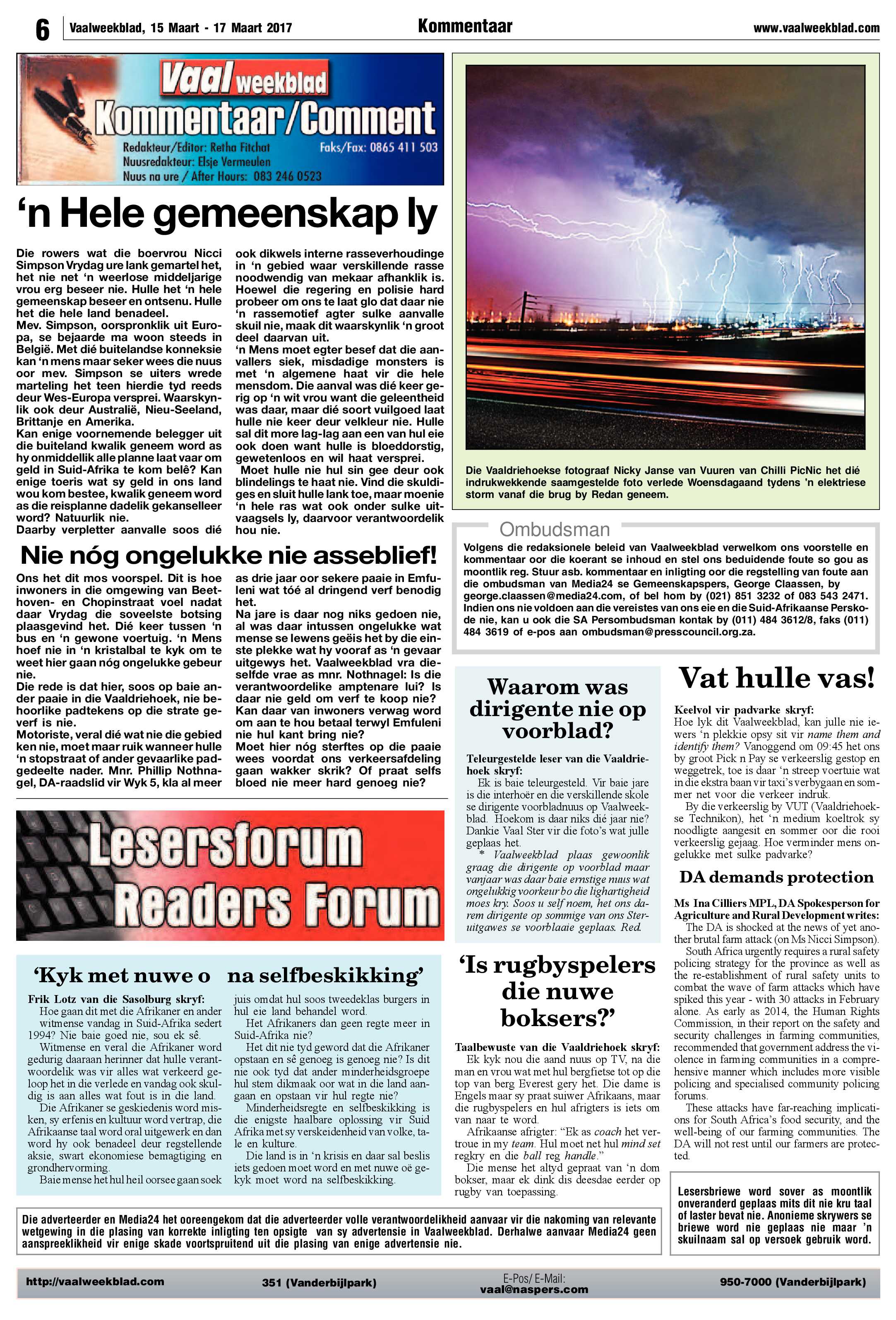 Vaalweekblad 15 – 17 Maart 2017 page 6
