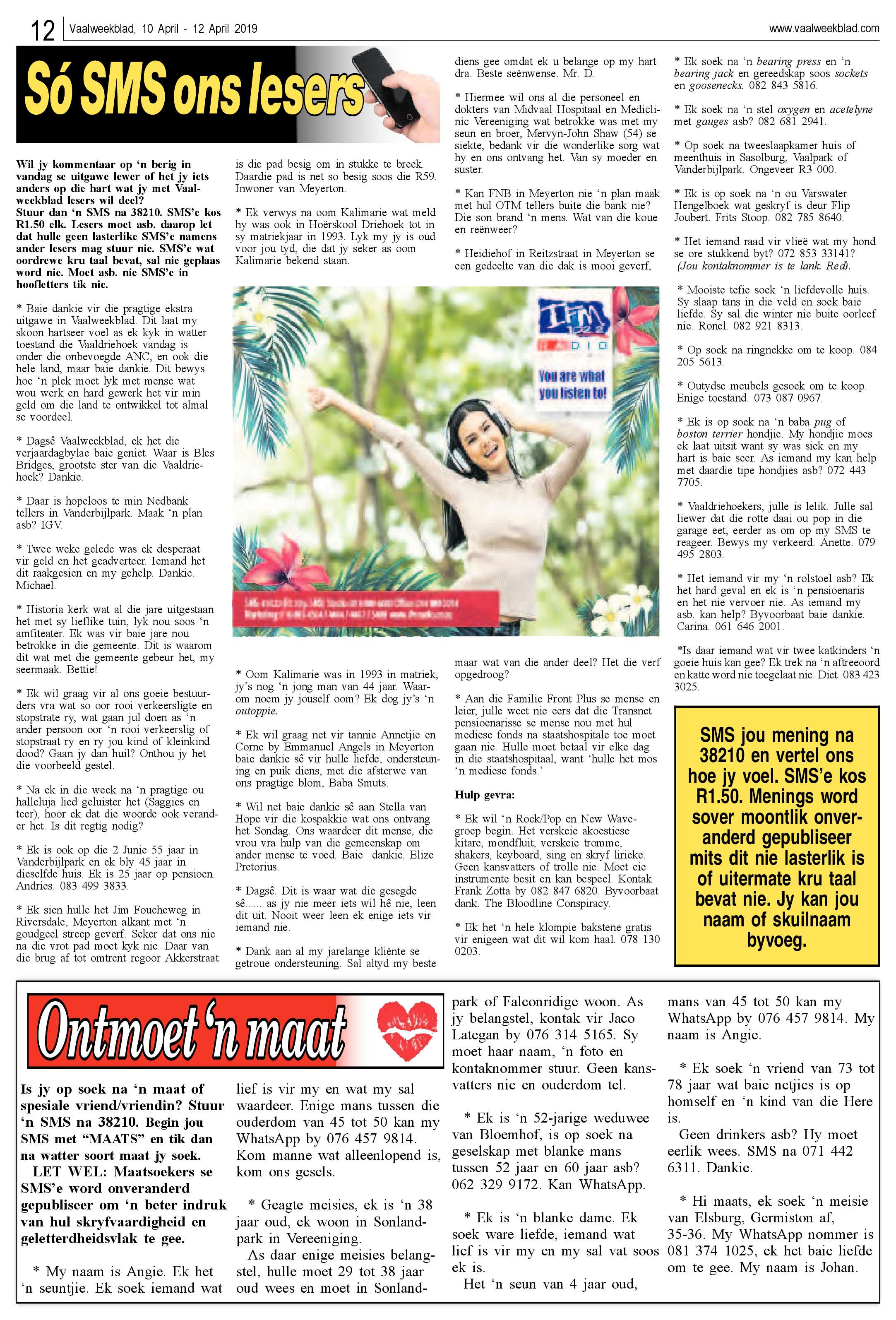 Vaalweekblad 10 – 12 April 2019 page 12