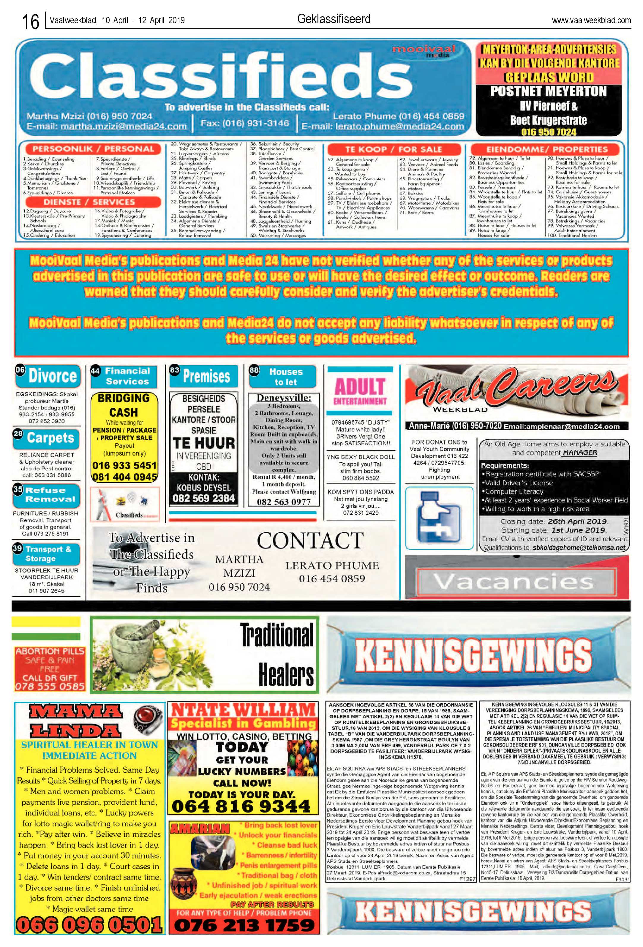 Vaalweekblad 10 – 12 April 2019 page 16