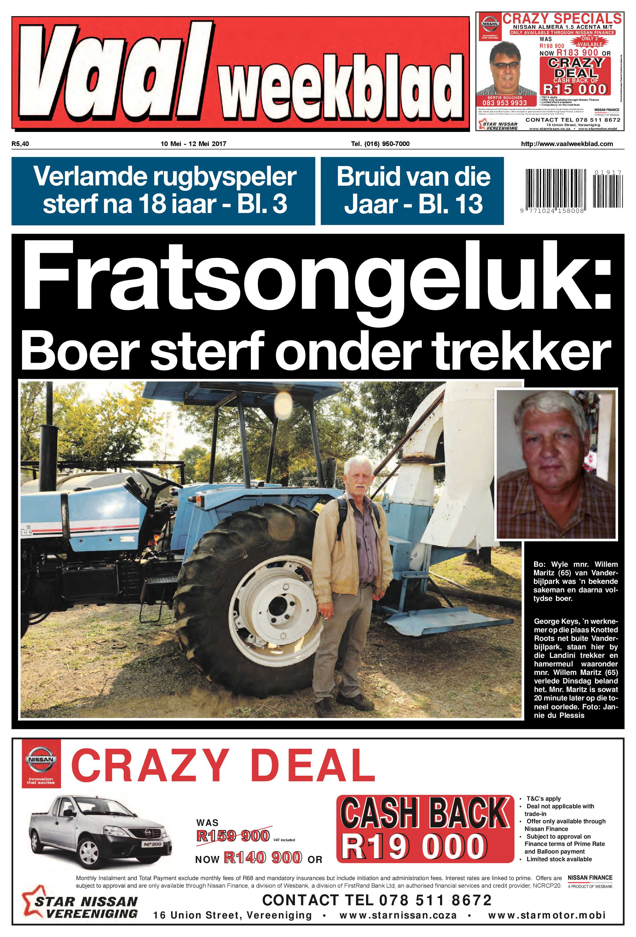 Vaalweekblad 10 – 12 Mei 2017 page 1