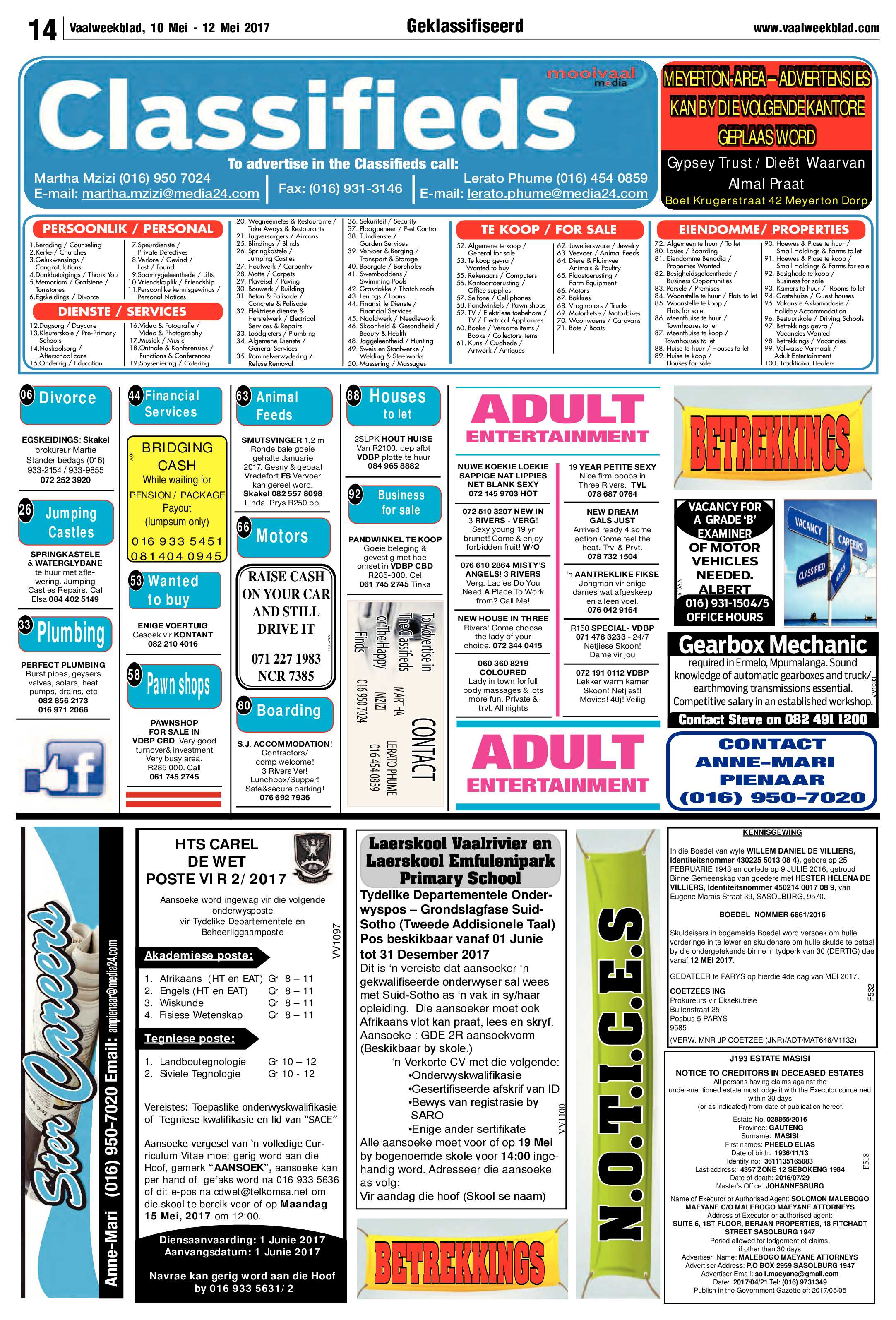 Vaalweekblad 10 – 12 Mei 2017 page 14