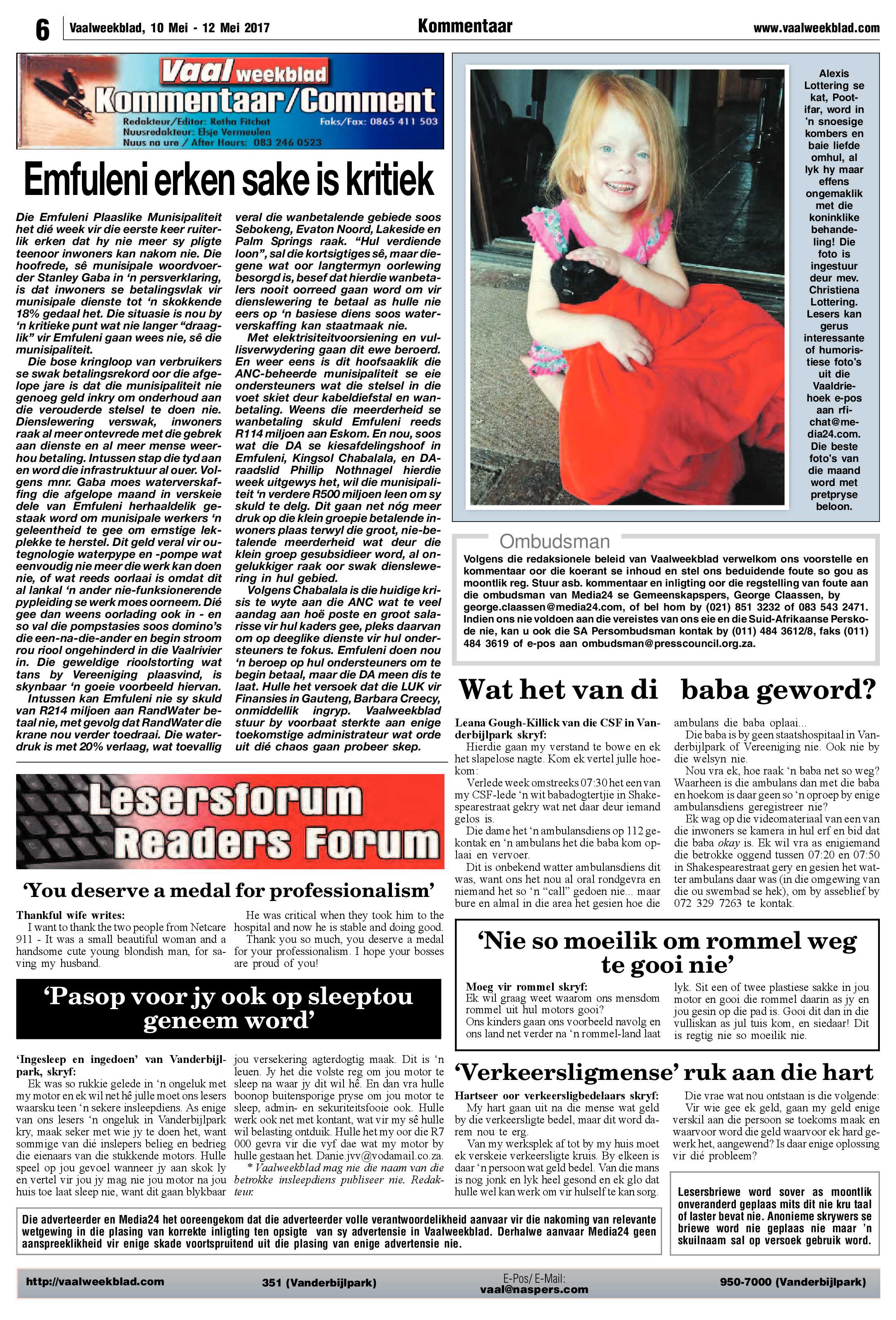 Vaalweekblad 10 – 12 Mei 2017 page 6