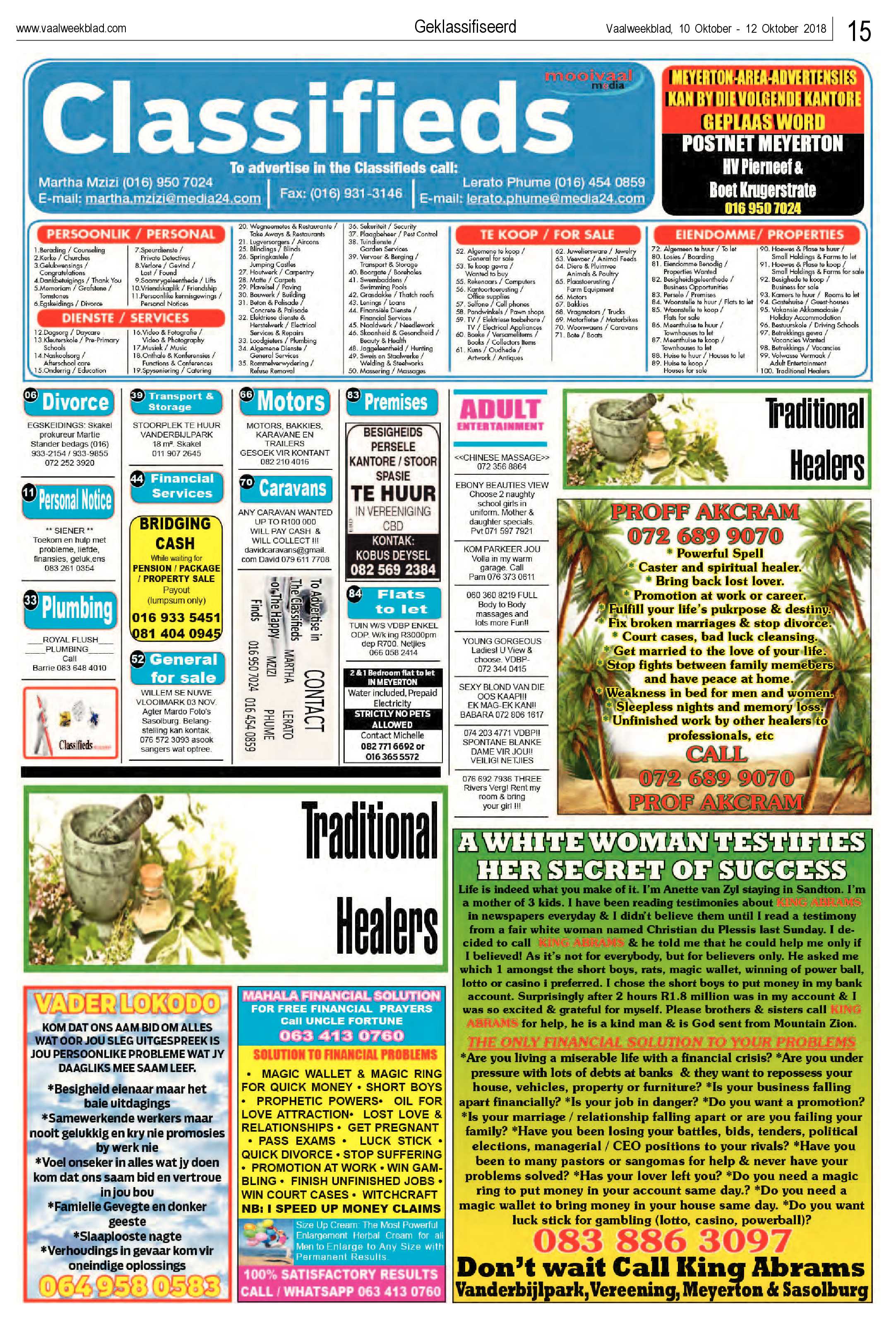 Vaalweekblad 10 – 12  Oktober 2018 page 15
