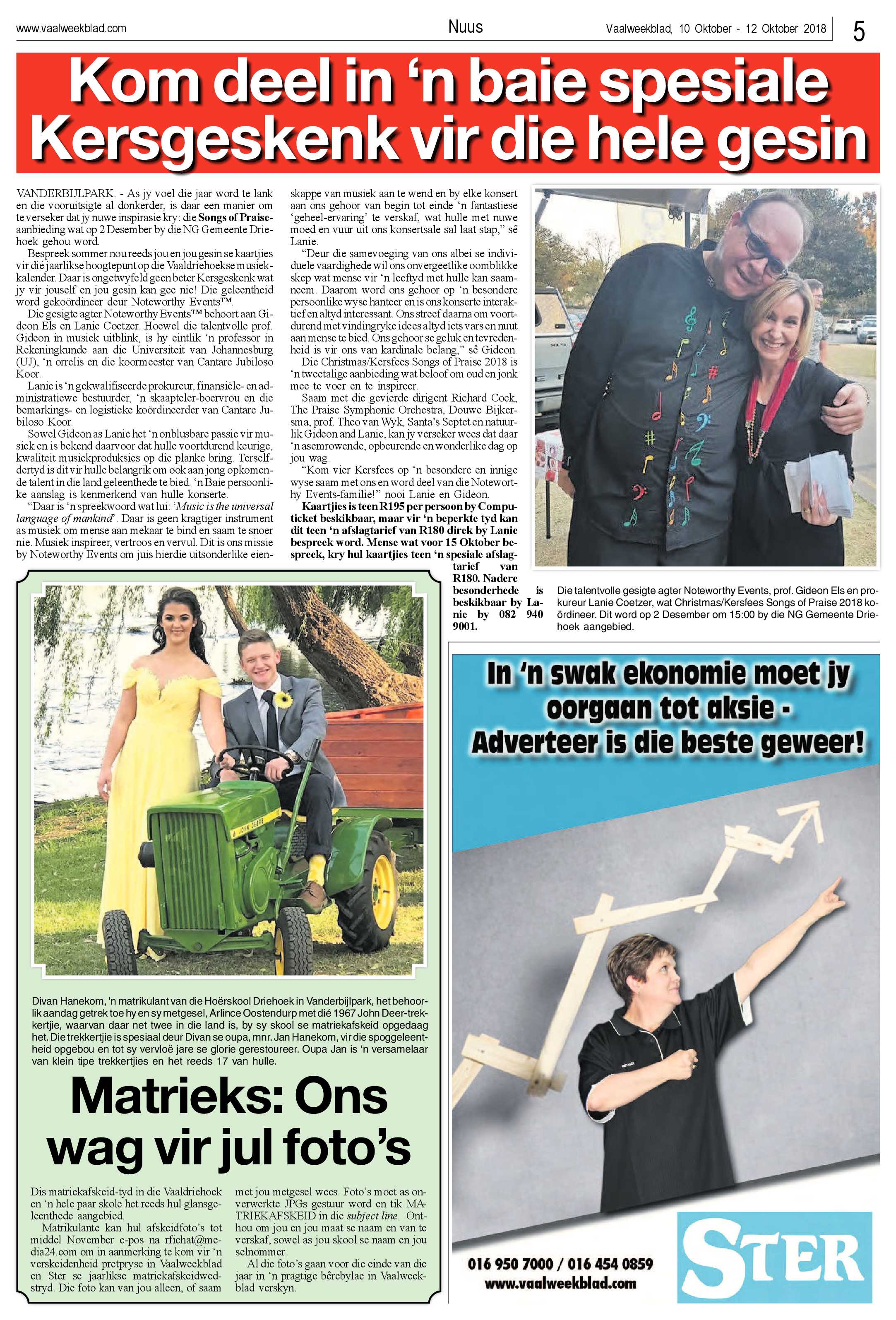 Vaalweekblad 10 – 12  Oktober 2018 page 5