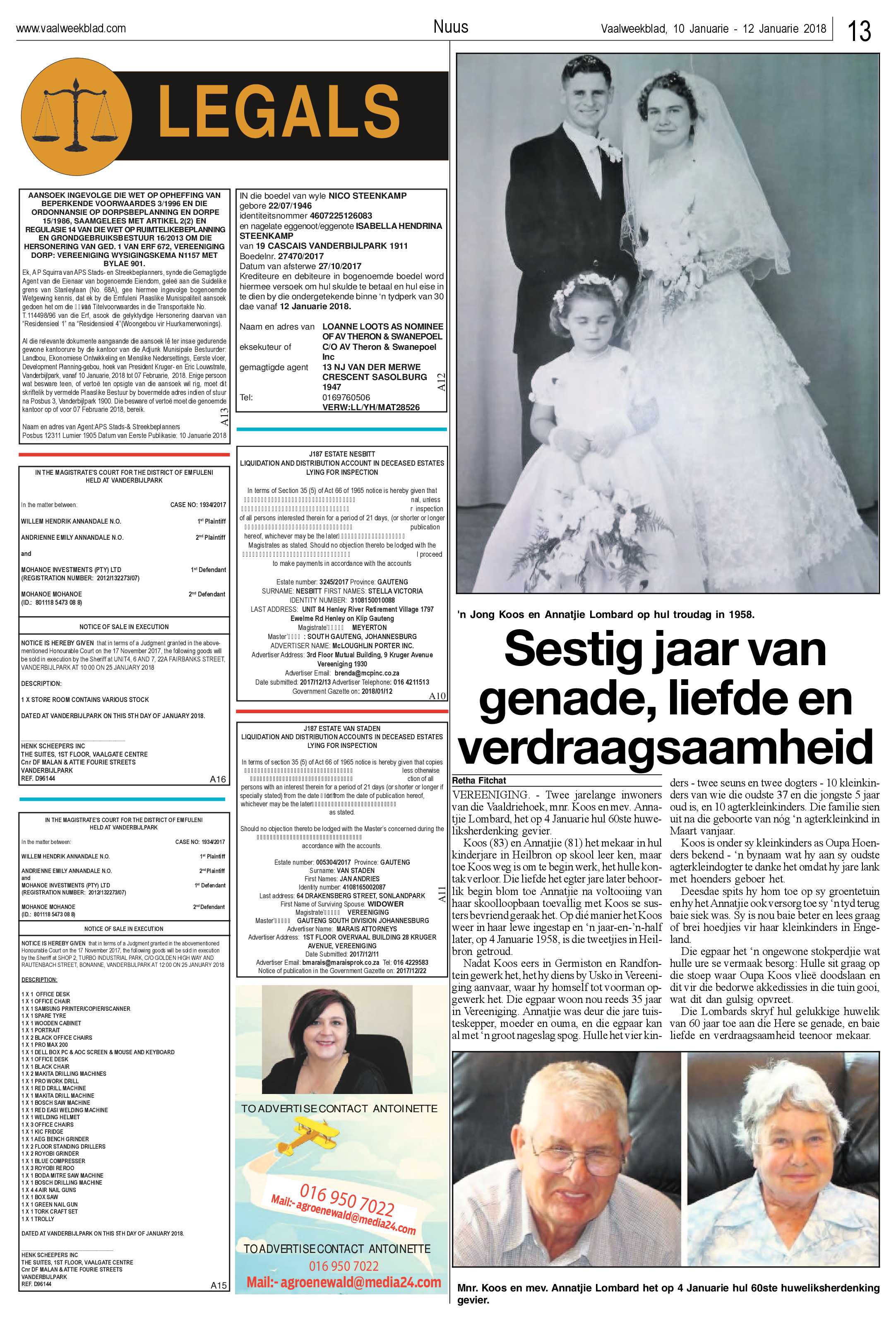 Vaalweekblad 10 – 15 Januarie 2018 page 13