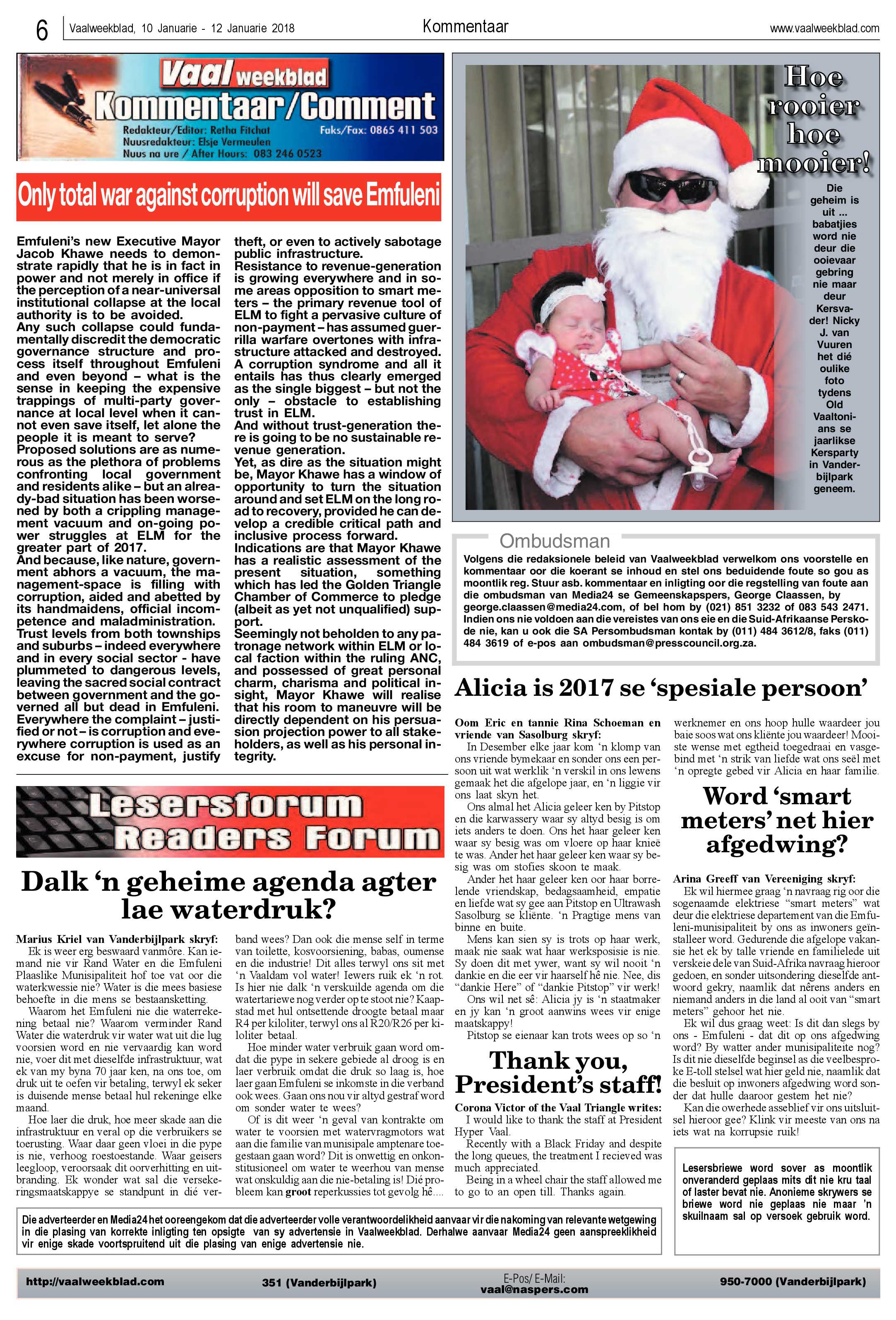 Vaalweekblad 10 – 15 Januarie 2018 page 6