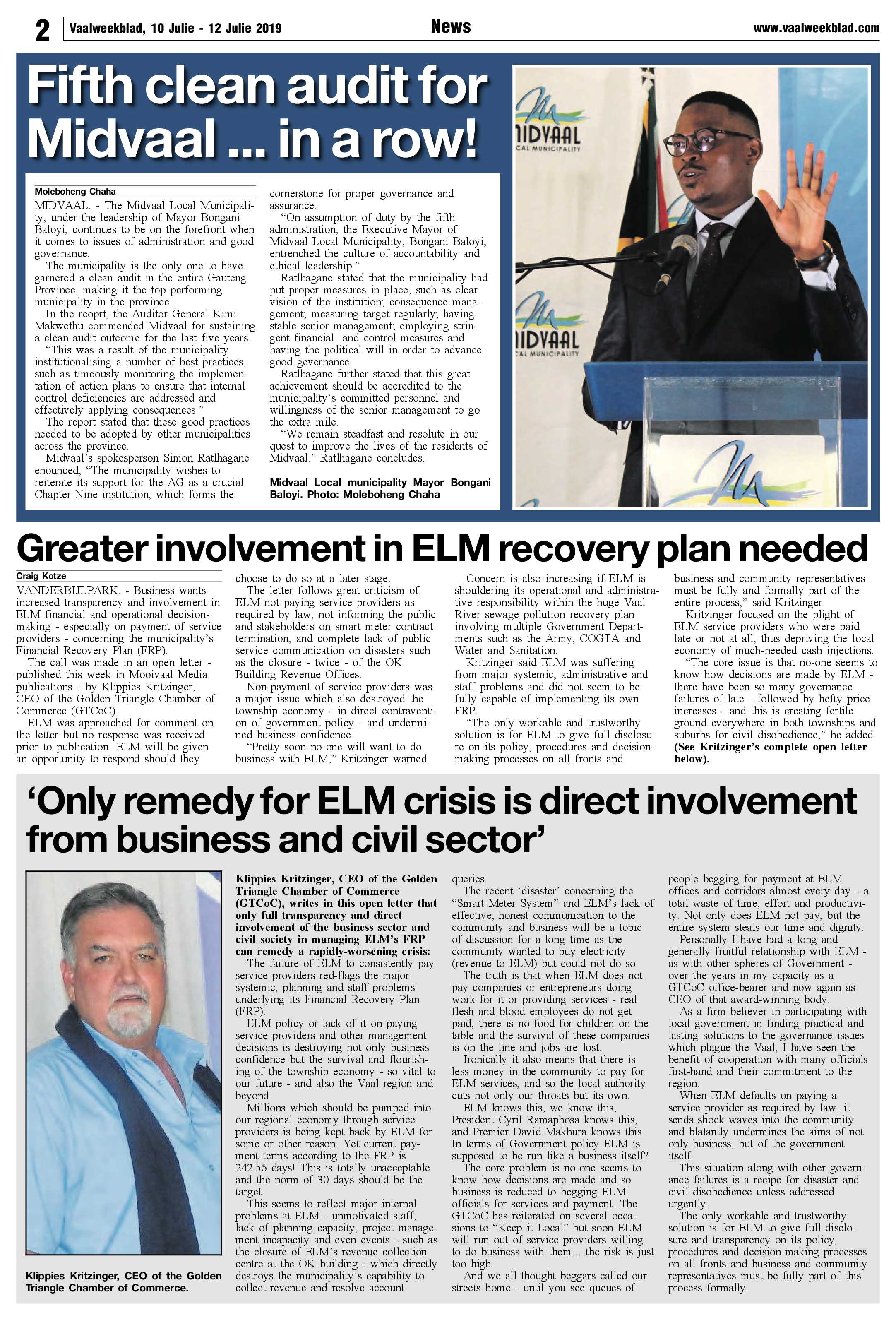 Vaalweekblad 10 – 15 Julie 2019 page 2