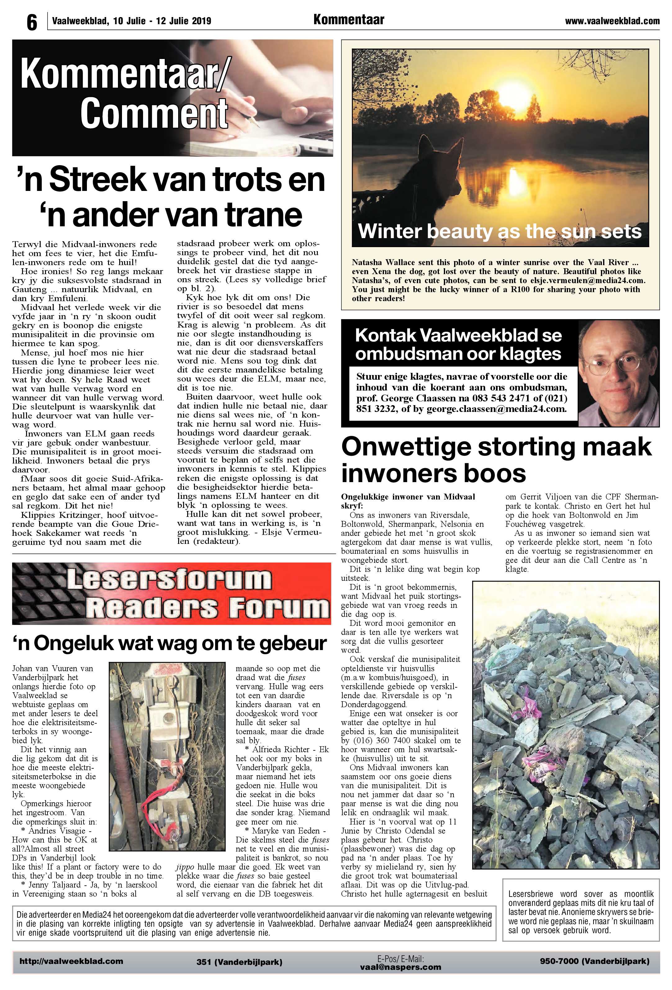 Vaalweekblad 10 – 15 Julie 2019 page 6