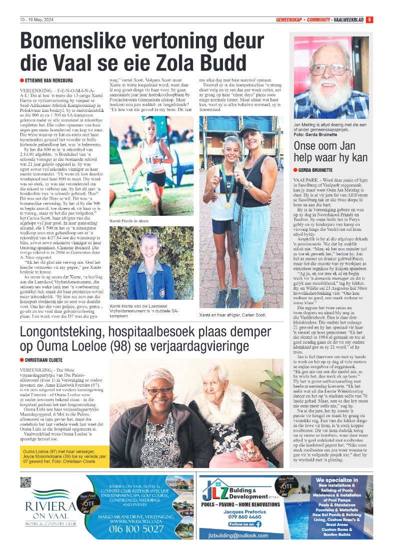 Vaalweekblad – 10 – 16 May, 2024 page 5